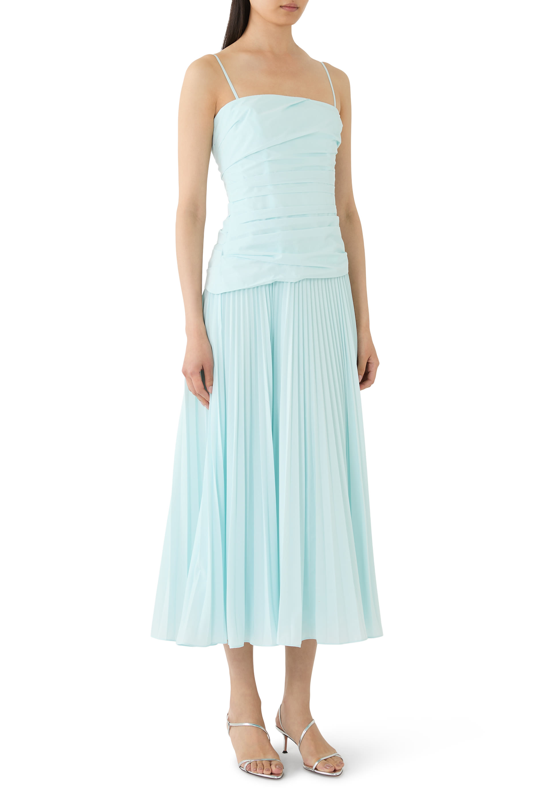Arie Pleated Bustier Dress