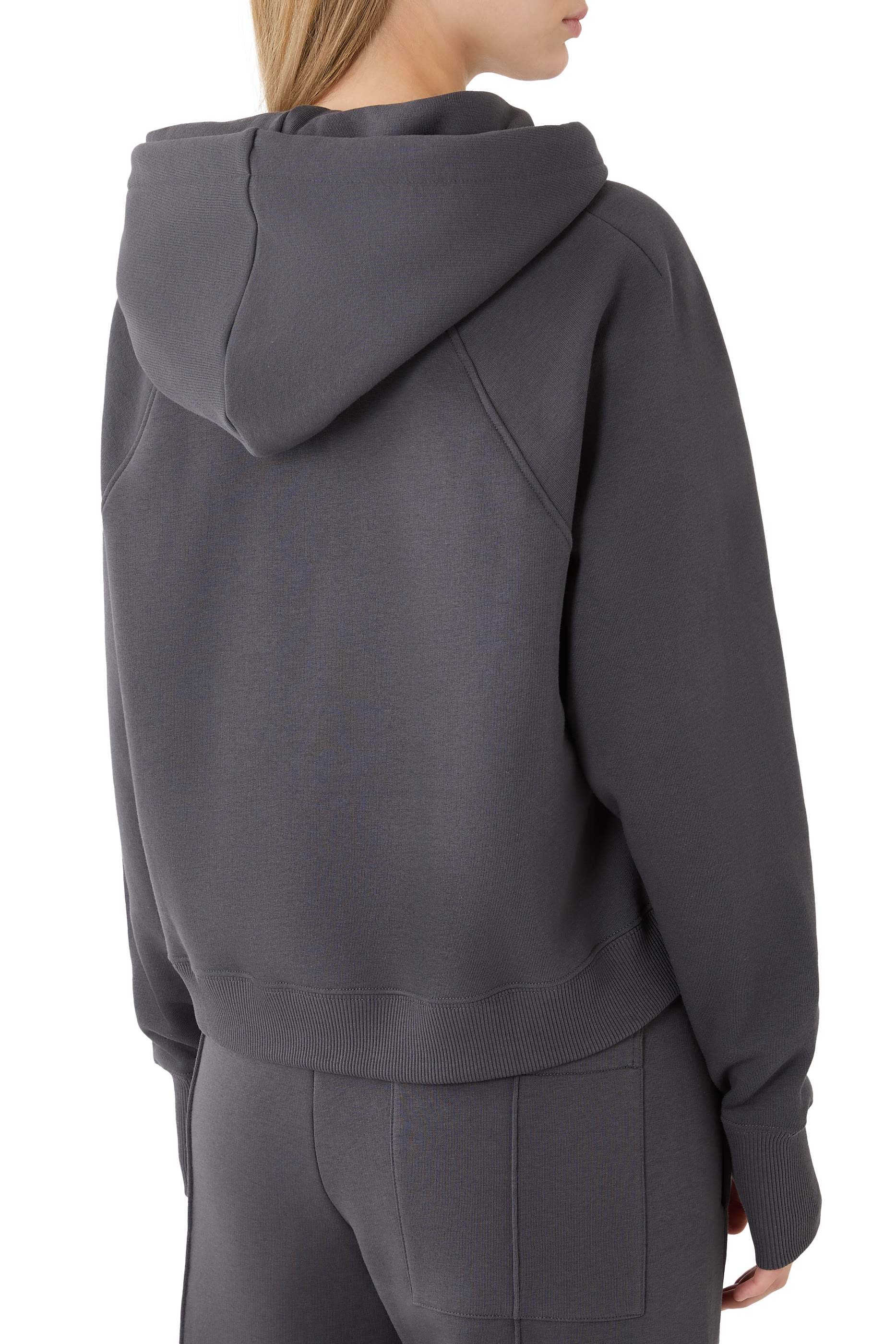  Carbon Finish Cropped Hoodie