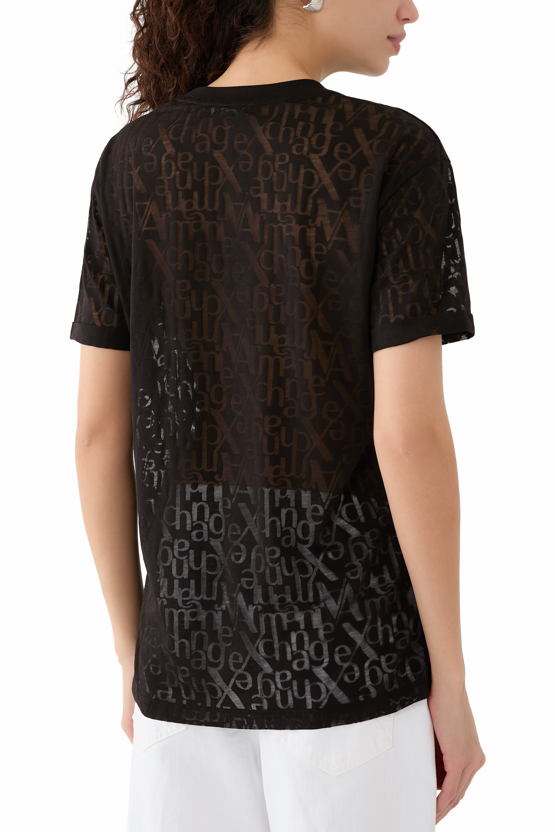 Logo Flamed Fabric T-Shirt