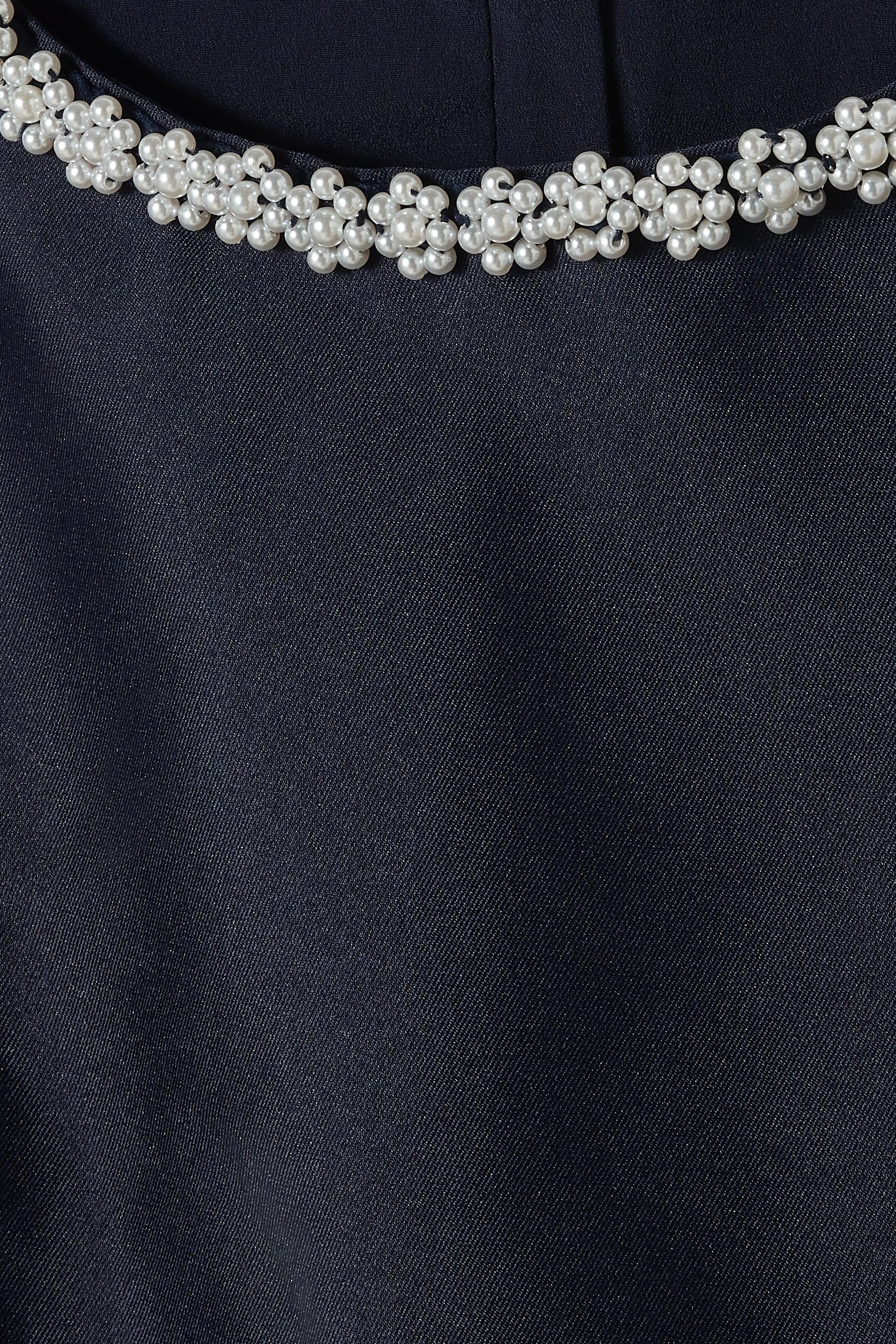 Kids Flower Scallop Taffeta Dress 