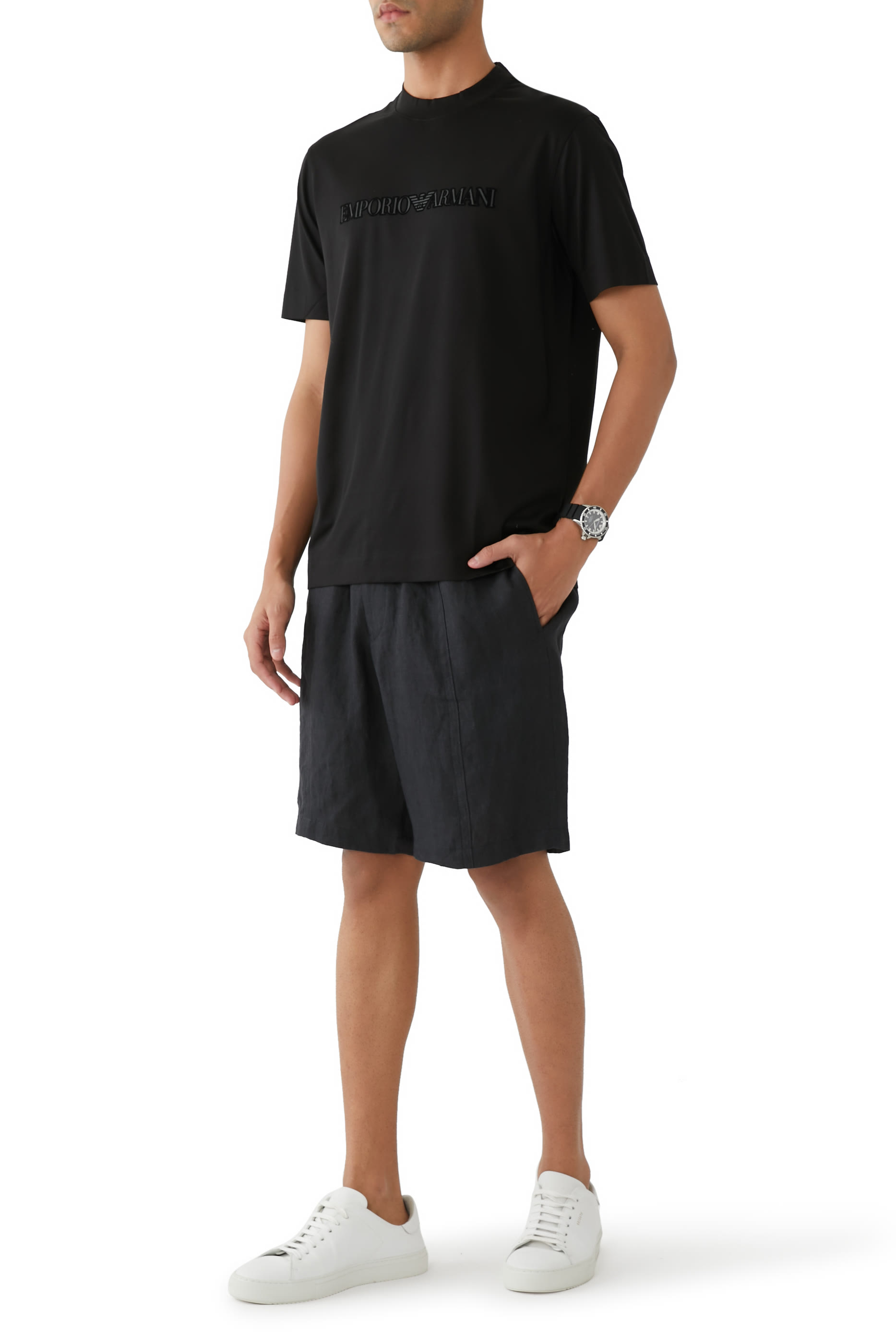 Jersey T-shirt with Flocked Logo