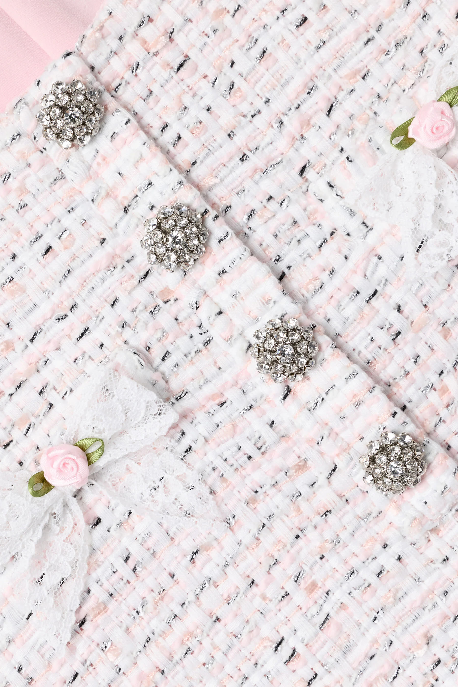 Kids Boucl&eacute; Lace Bow Dress