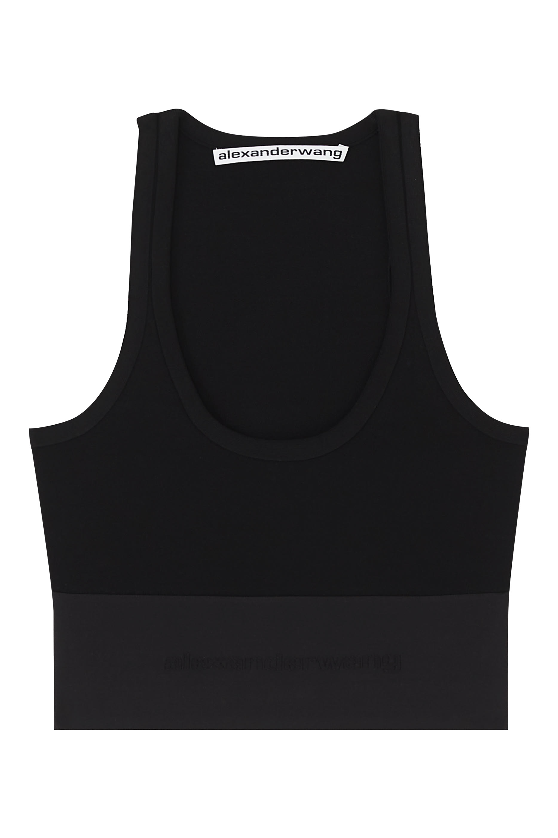 Logo Elastic Scoopneck Bra Top