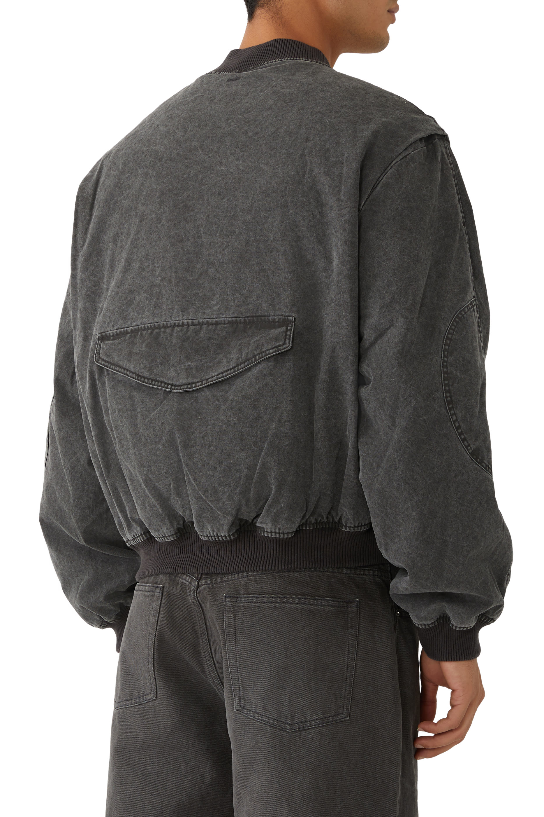 Inset Sleeves Bomber Jacket