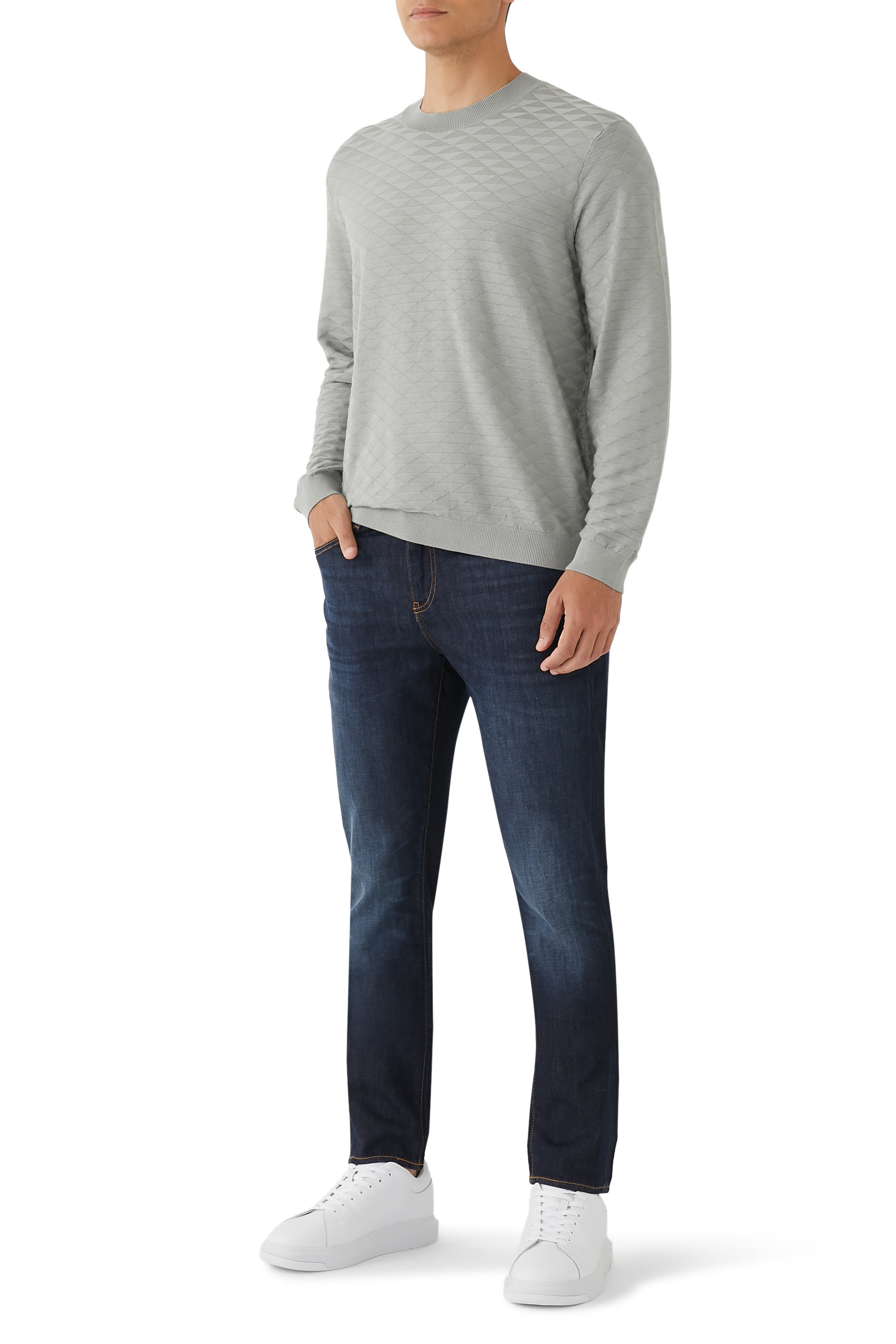 The Grid Crewneck Pullover