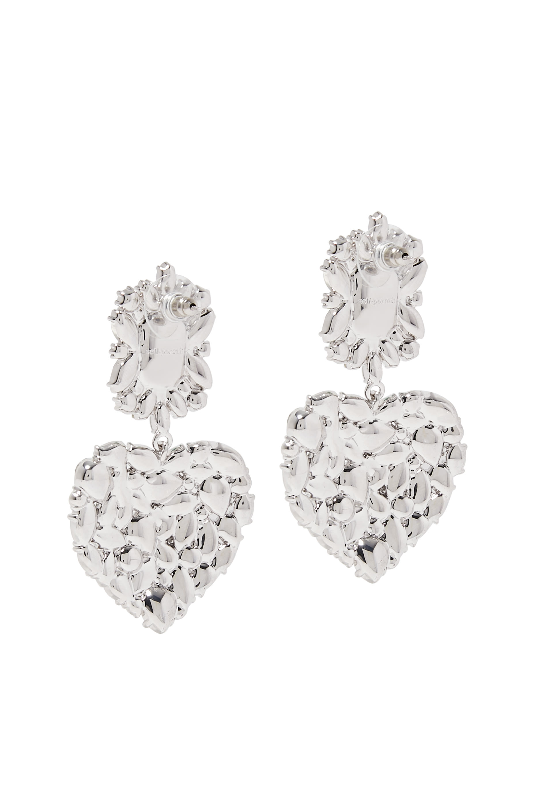Crystal Heart Tiered Earrings