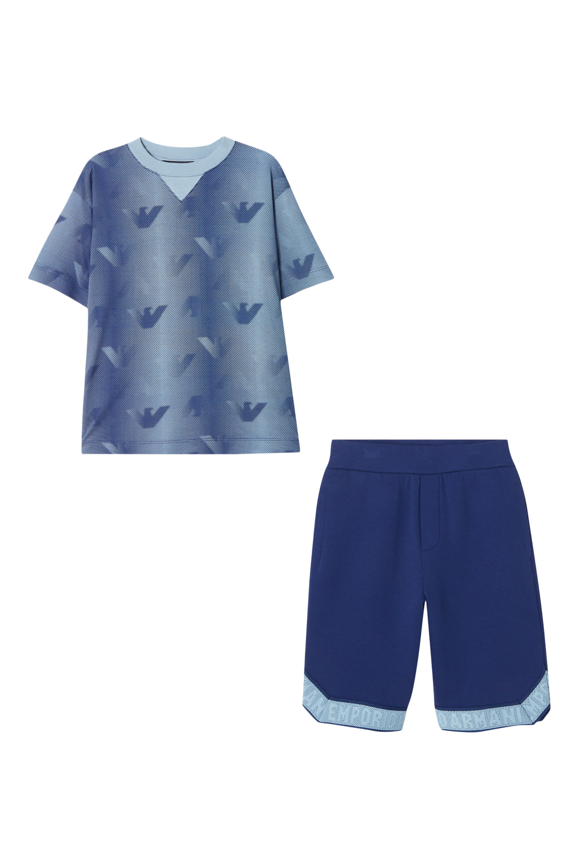 Kids All-Over Eagle Logo T-Shirt & Shorts Set 