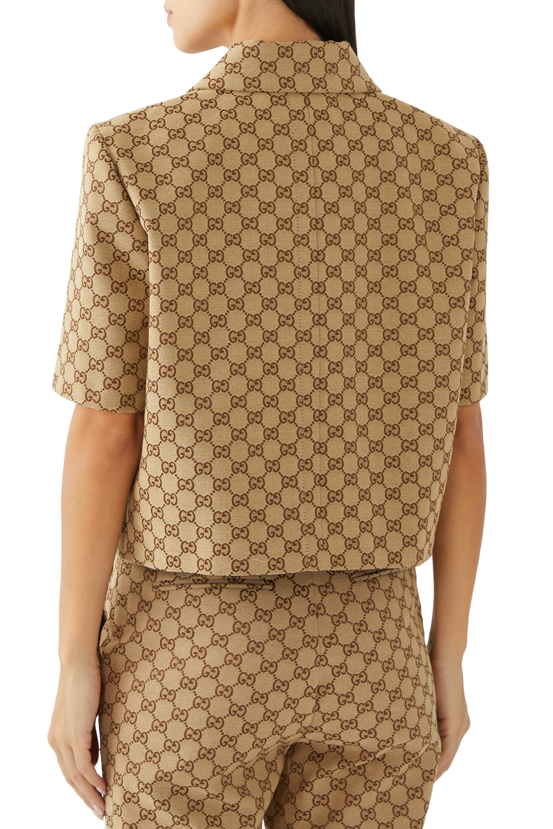 GG Canvas Jacket with Horsebit