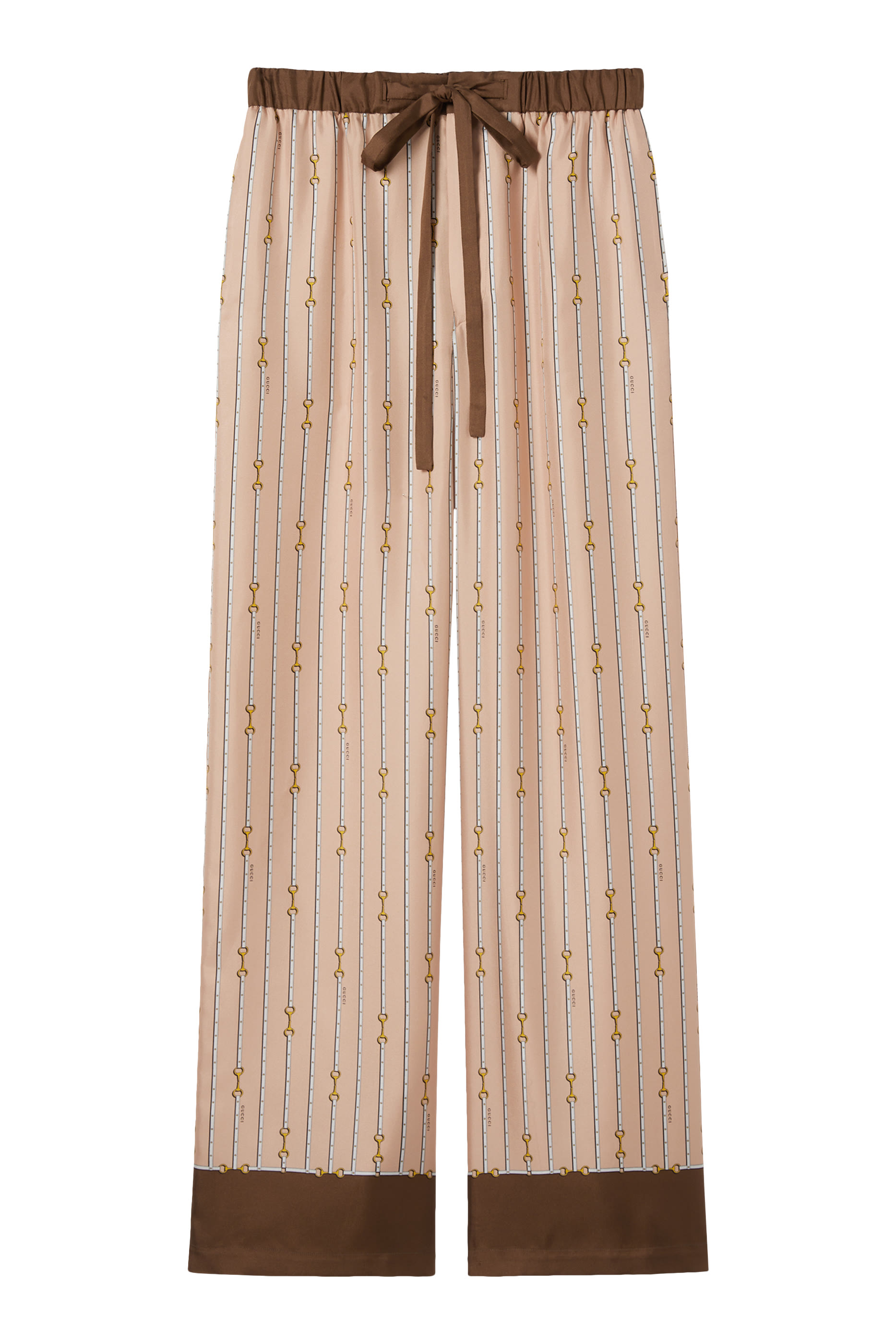 Printed Silk Twill Pants