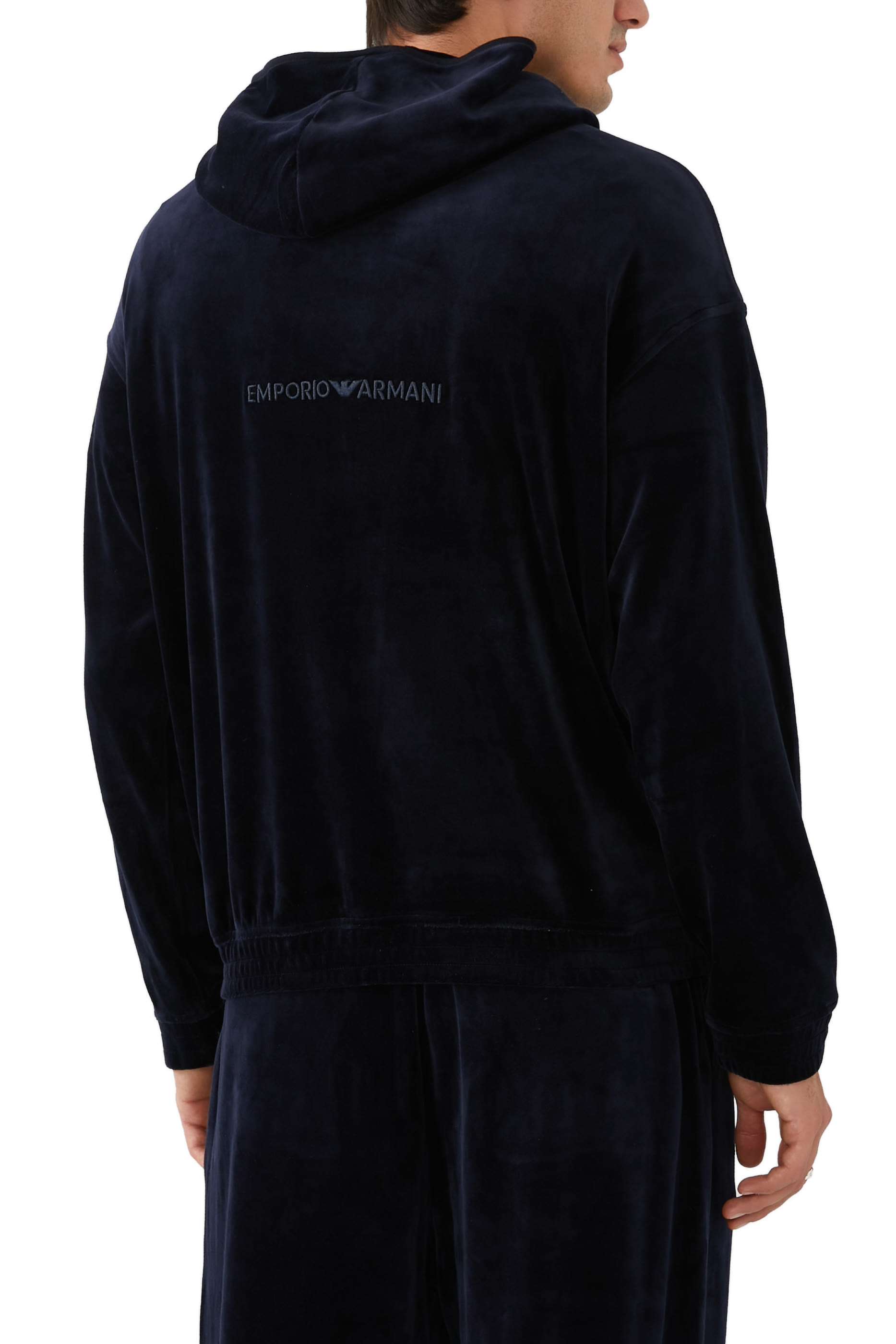 Logo Velour Hoodie