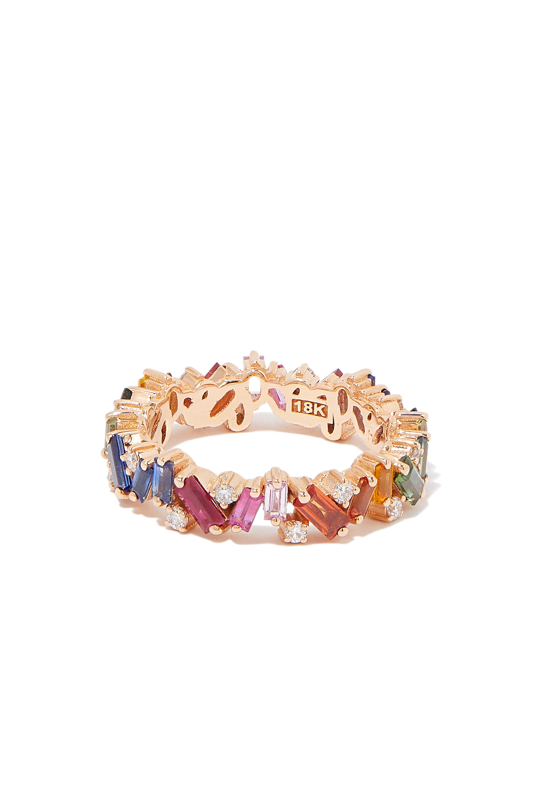 Multi-color Sapphire Frenzy Eternity Band