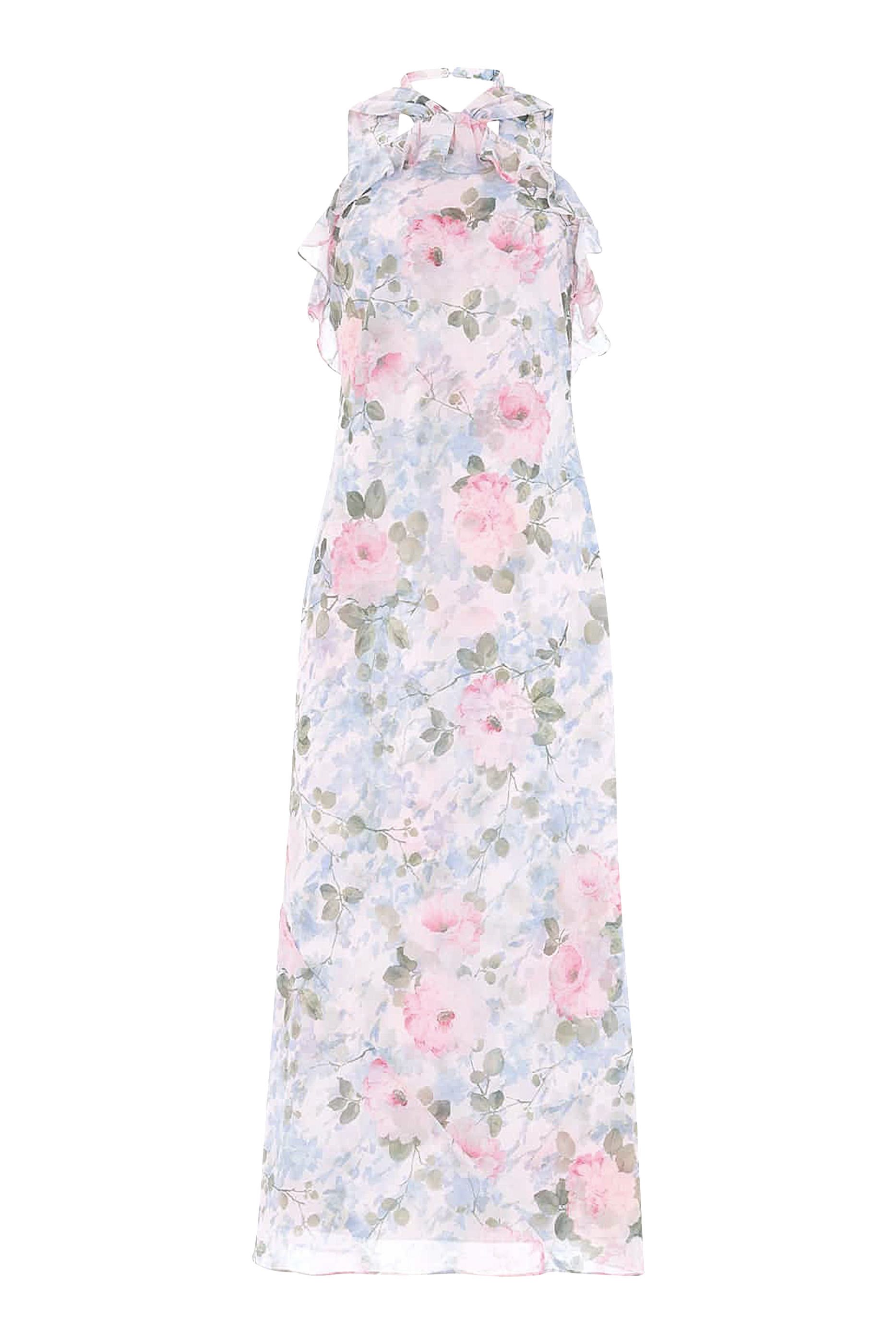 Camille&rsquo;s Garden Chiffon Ankle Gown 