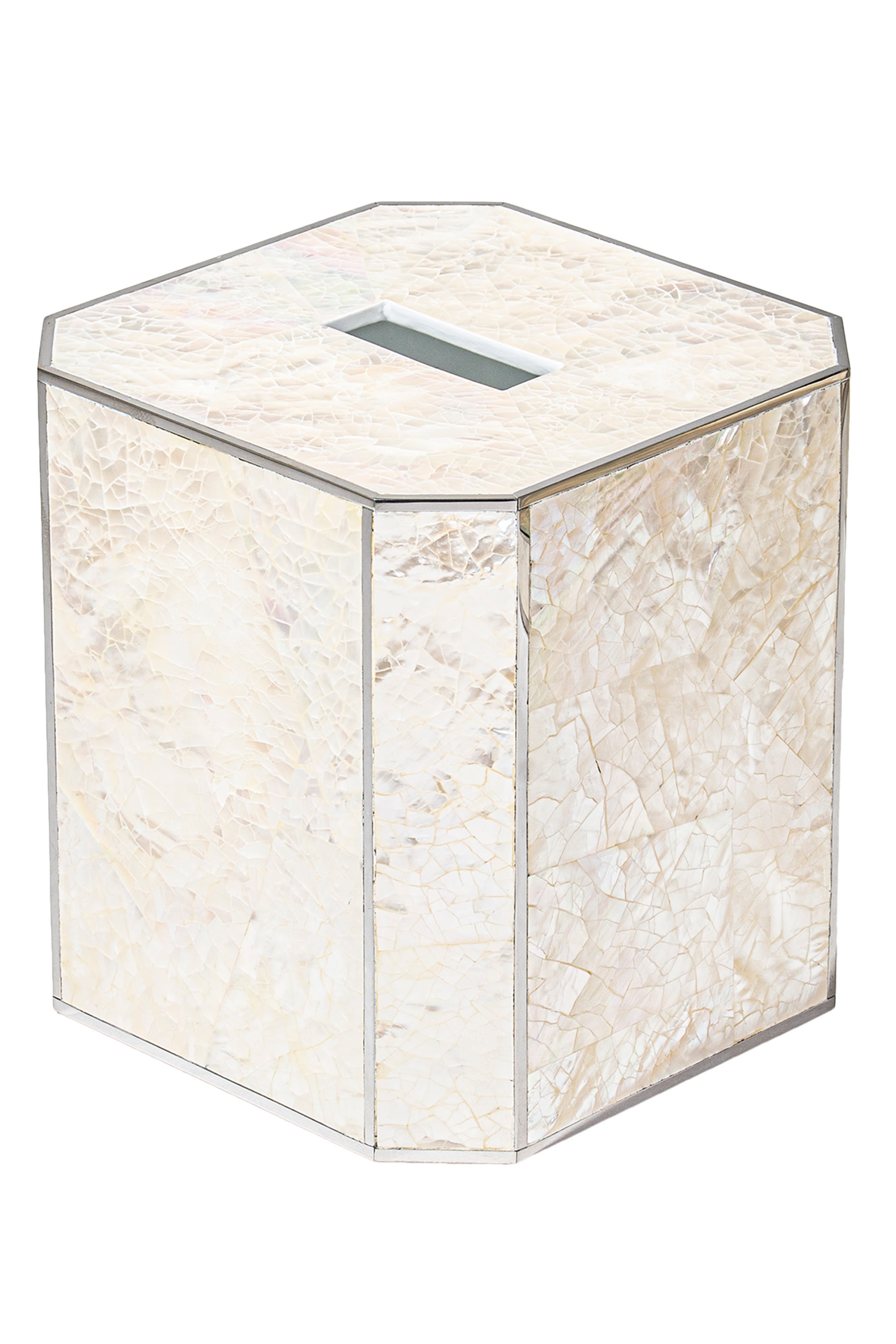 Crackled Mop Shell Tissue Box