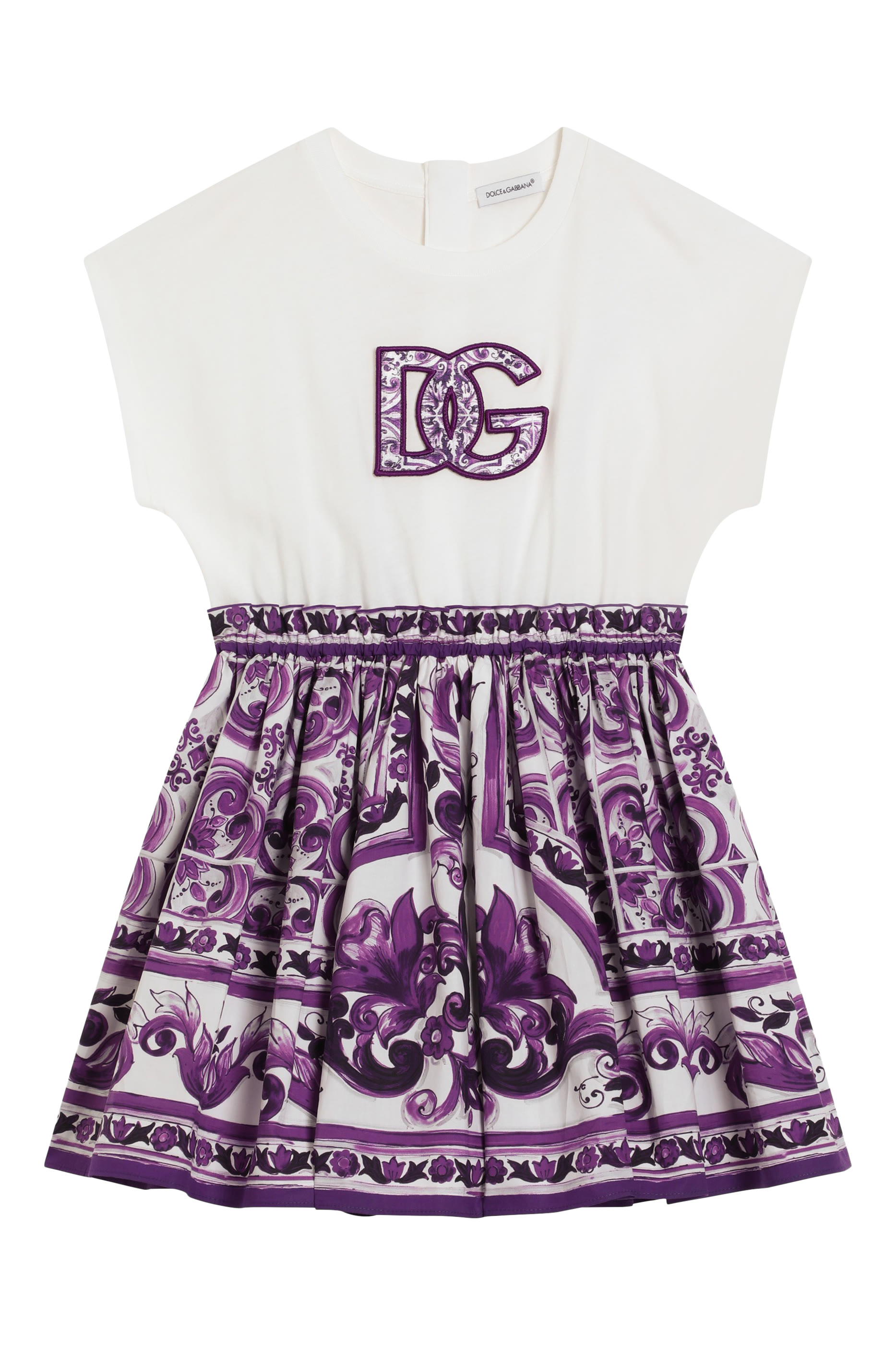 Kids Majolica-Print Dress