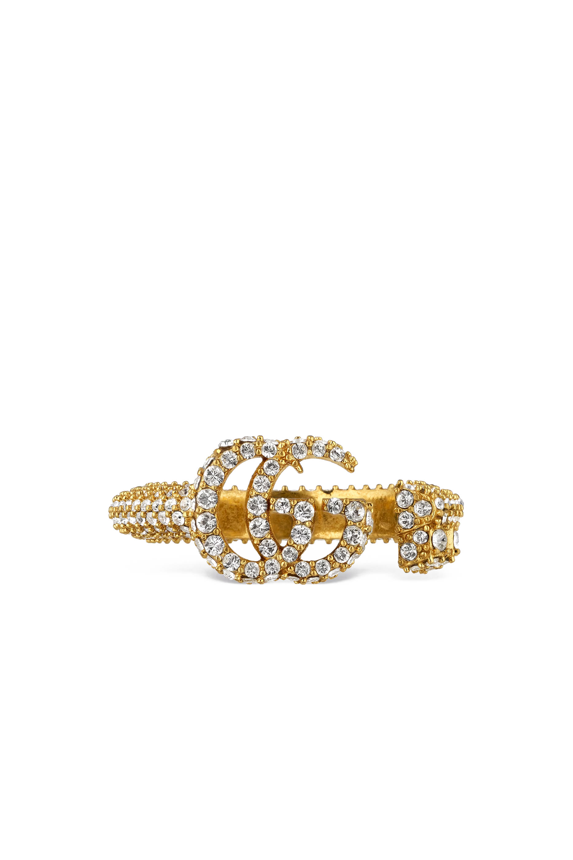 Double G Key Ring with Crystals