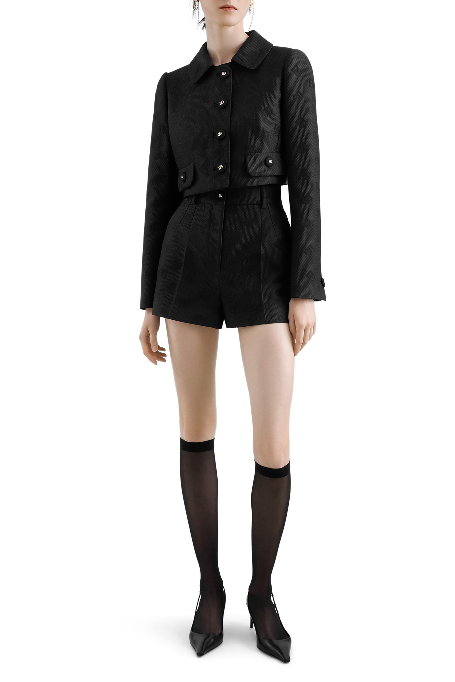 All-Over DG Logo Short Jacquard Jacket