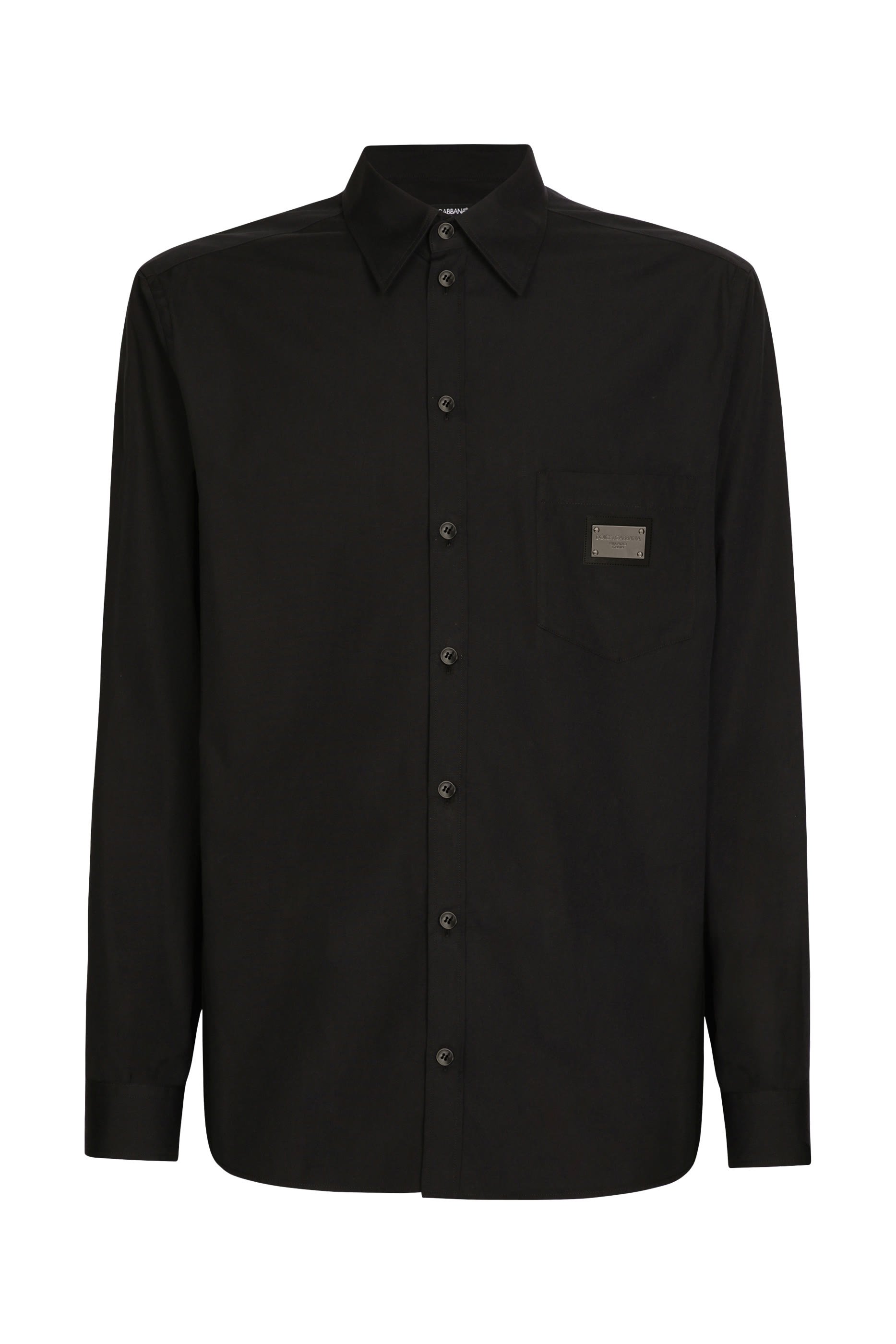 Logo Tag Cotton Shirt