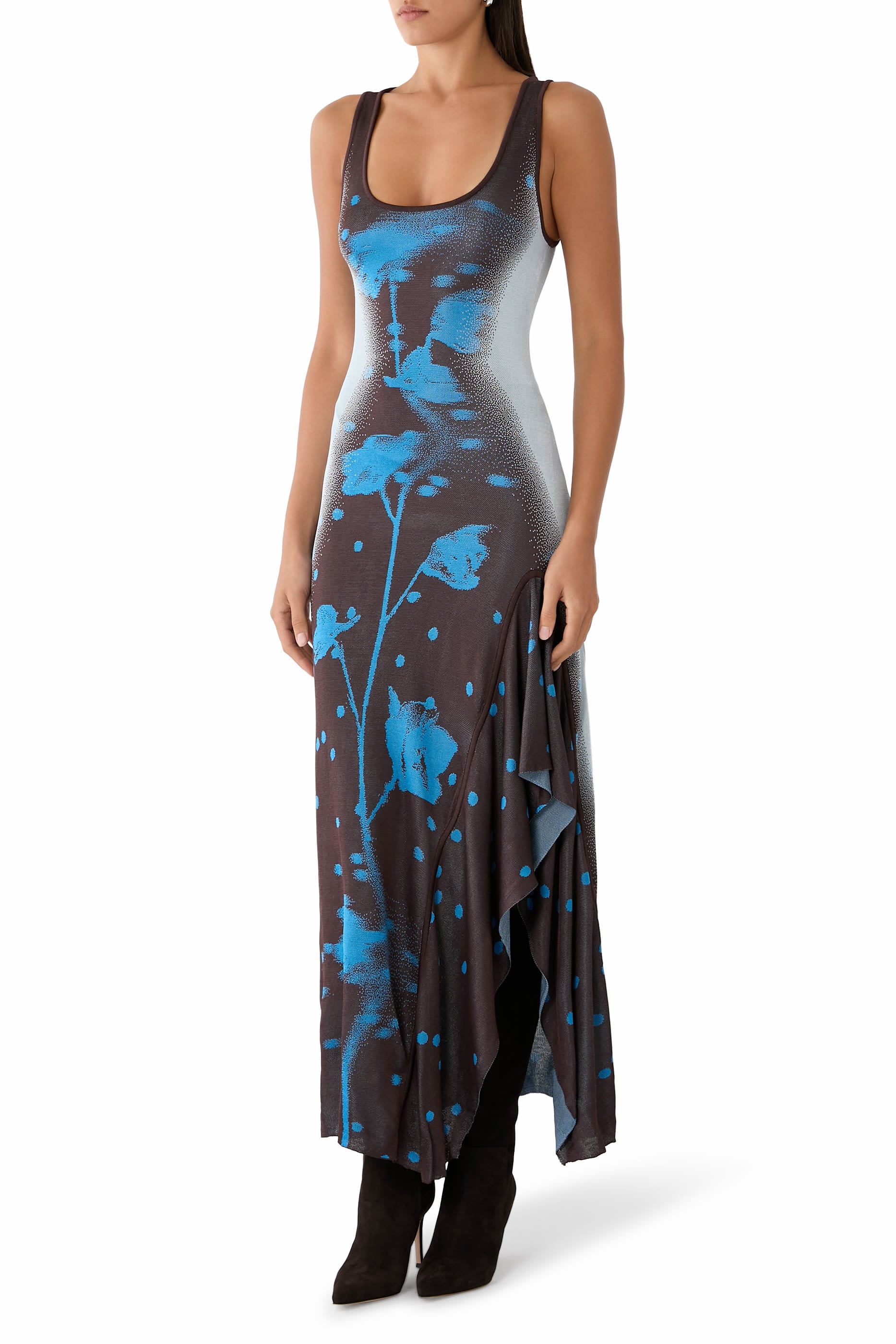 Becky Lake Print Maxi Tank Dress 