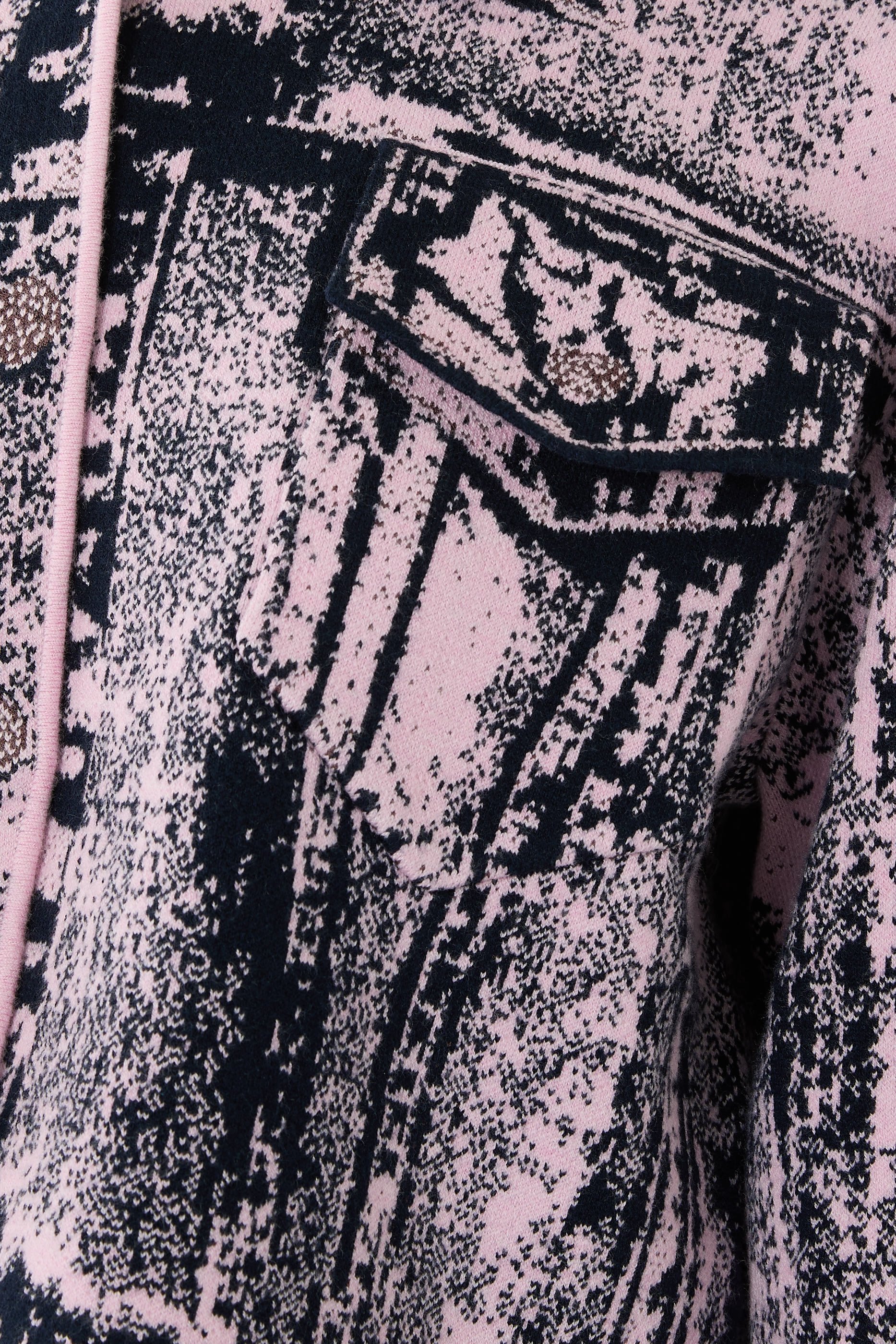 Hana Denim Print Oversized Jacket