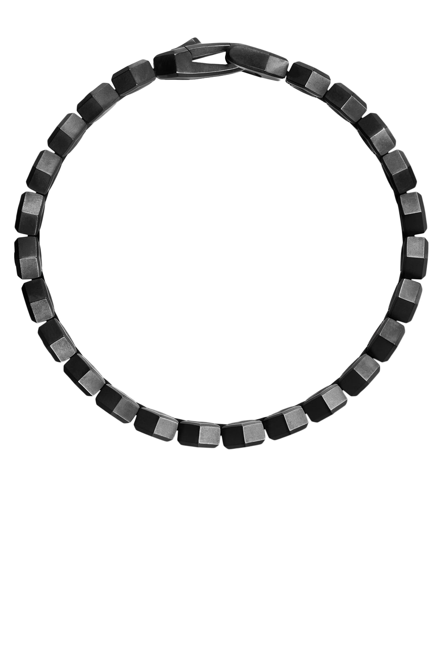 Hex Pavé Tennis Bracelet, Titanium & Diamonds 