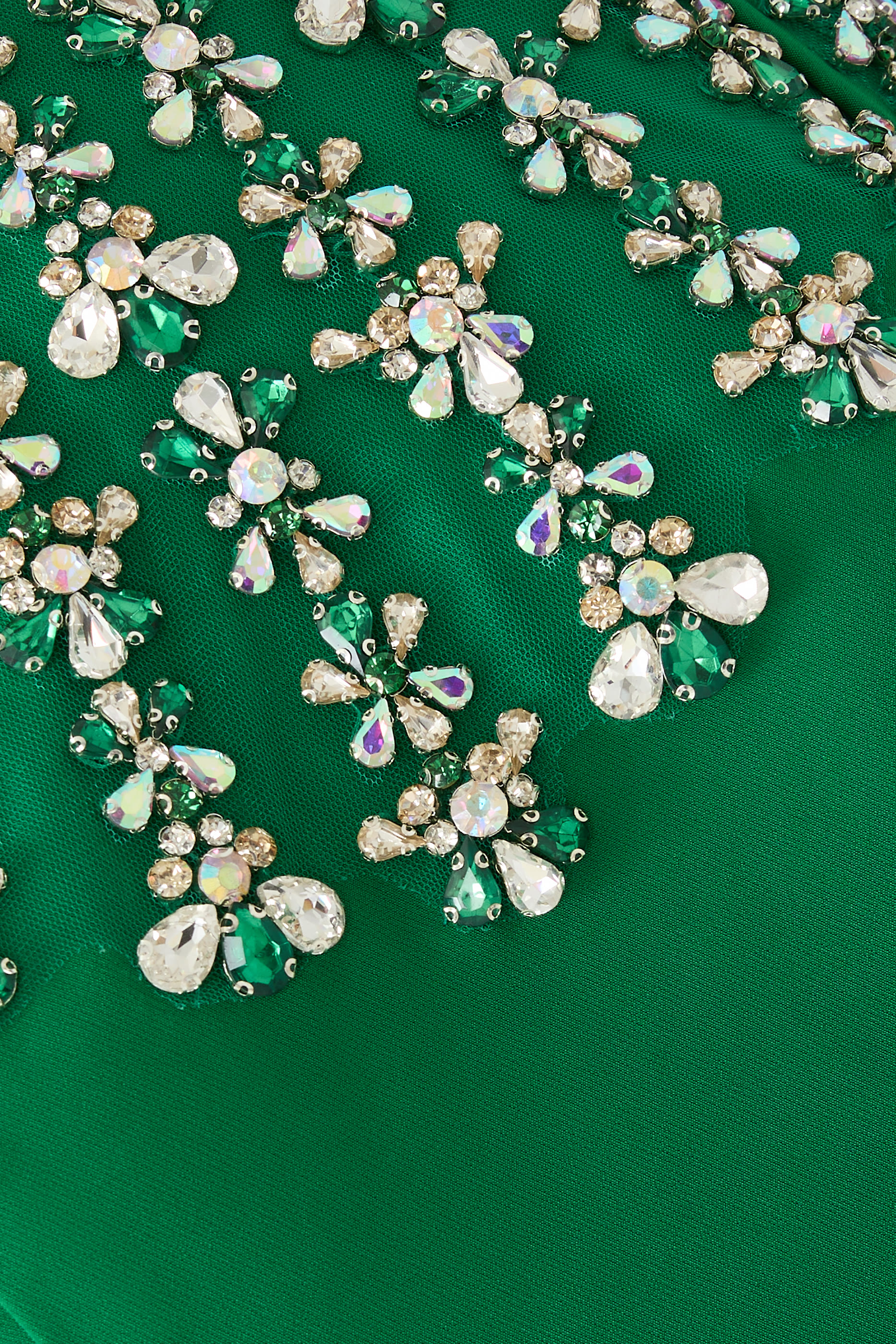 Embellished Cape-Sleeve Gown