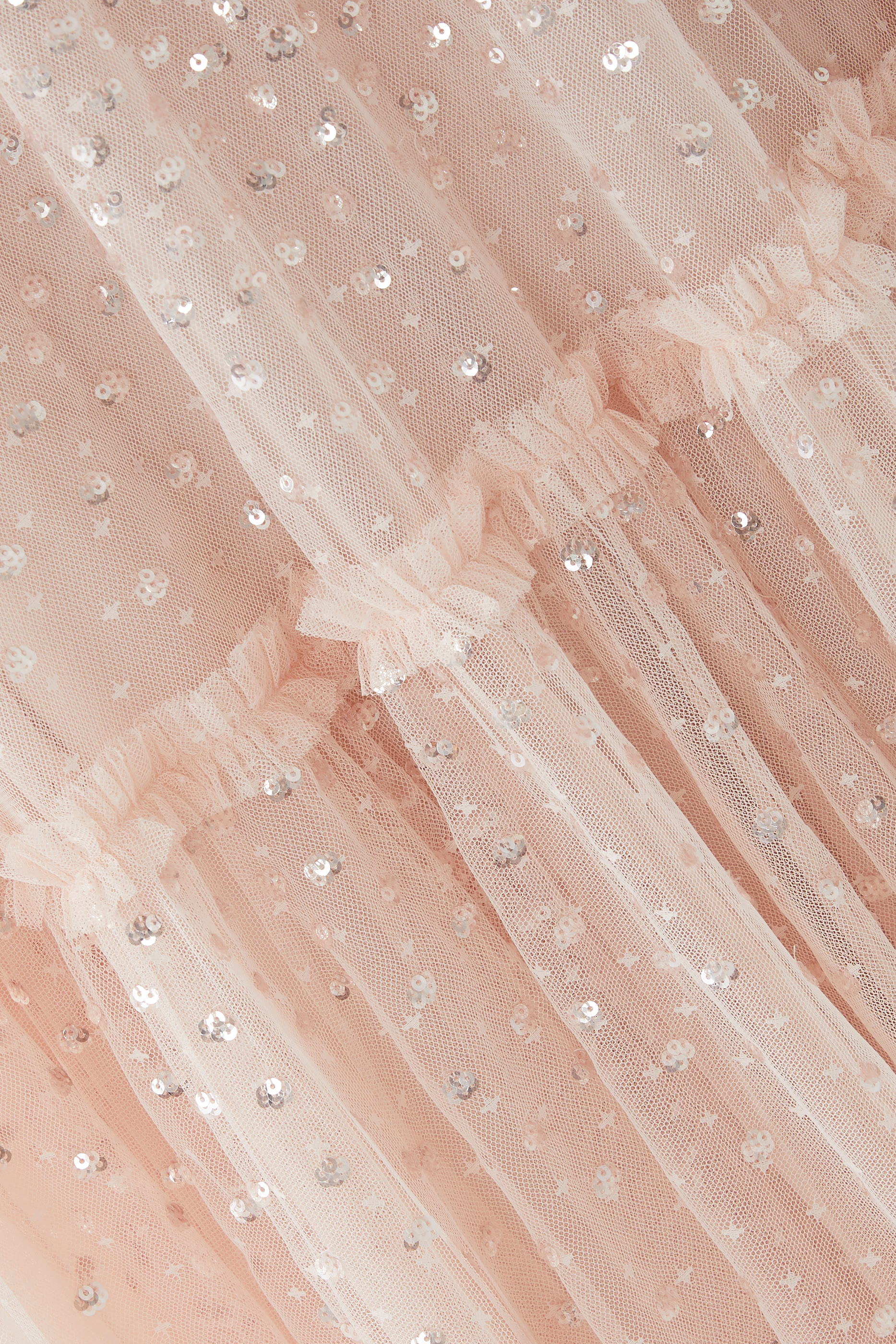 Scatter Dot Cape Tiered Ankle Gown