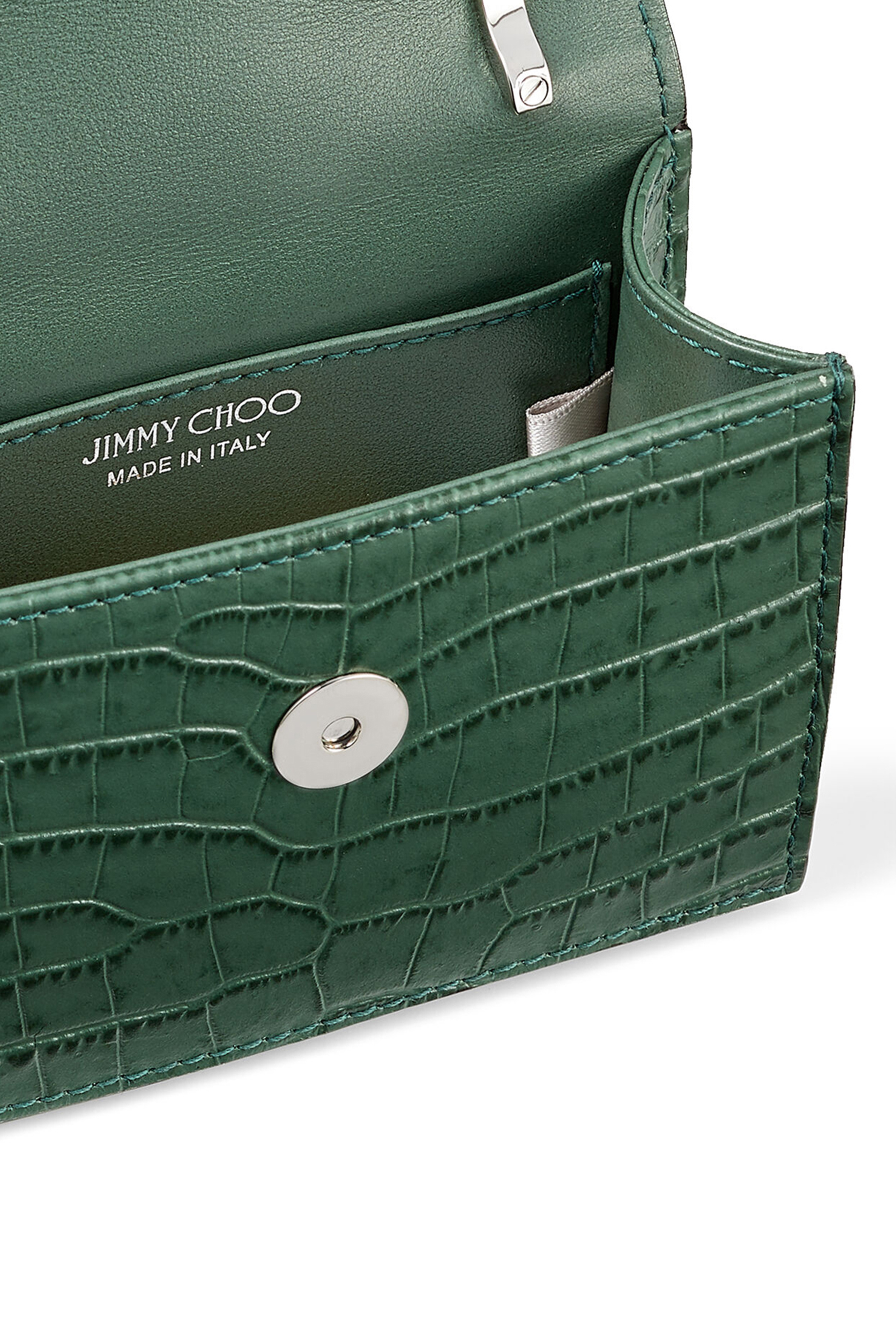 Mini Paris Croc-Embossed Leather Bag
