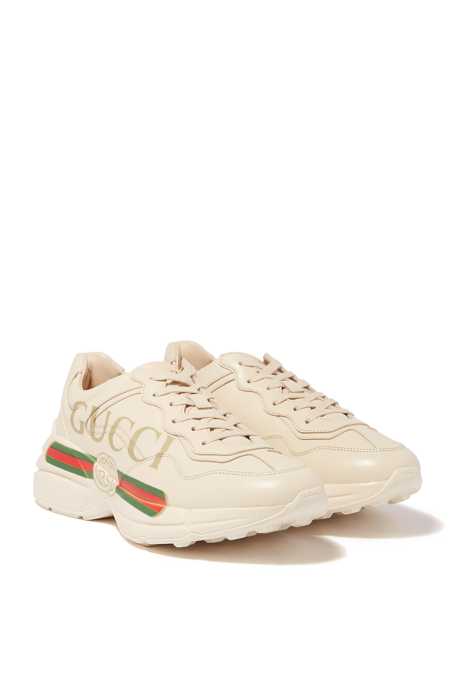 Rhyton Logo Leather Sneakers