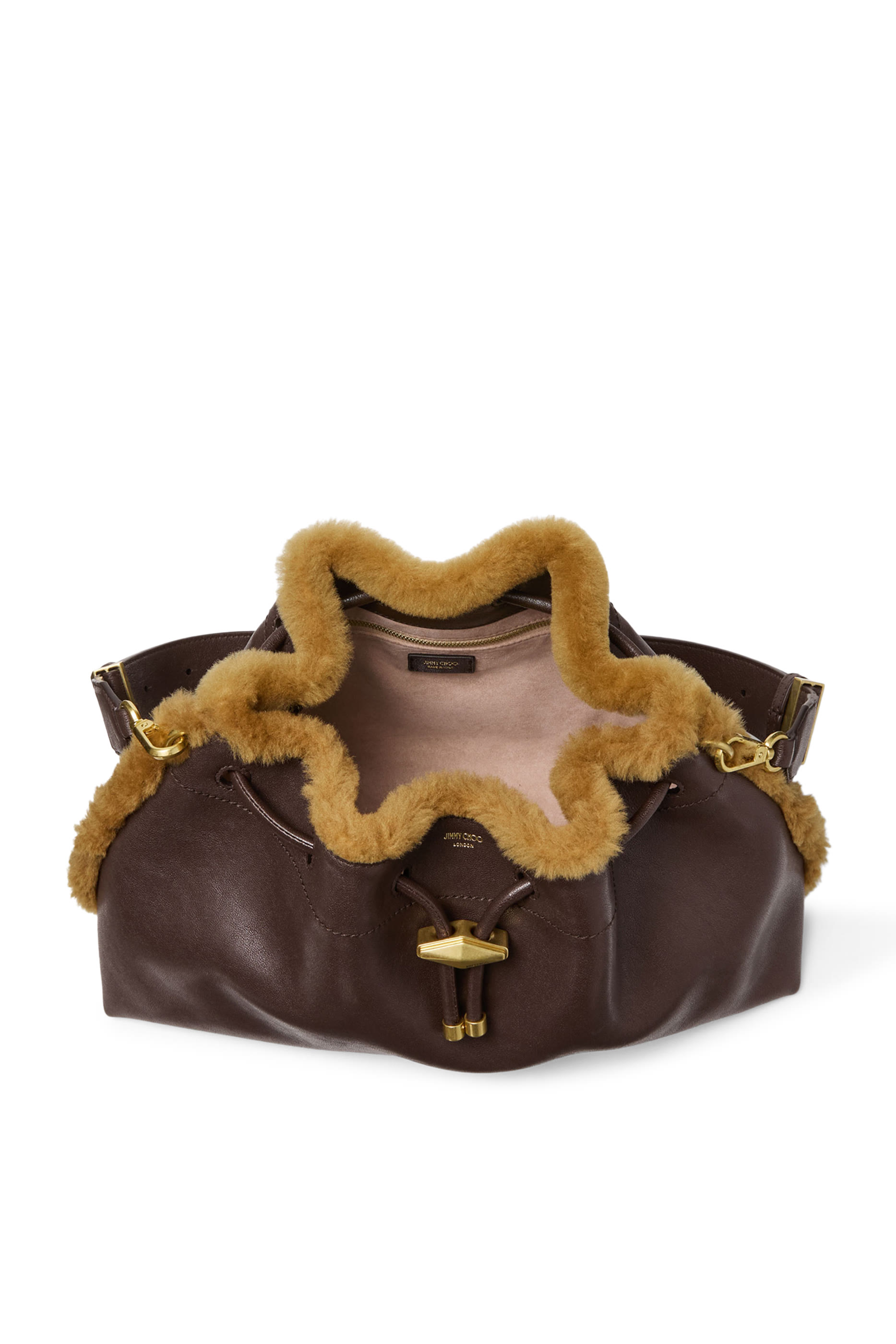 Cinch Shearling Crossbody Bag