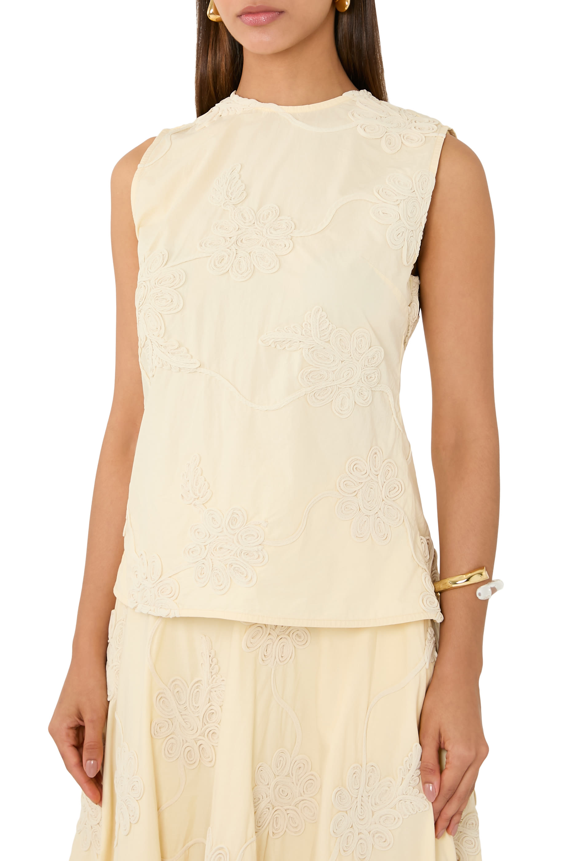 Flower Sleeveless Top