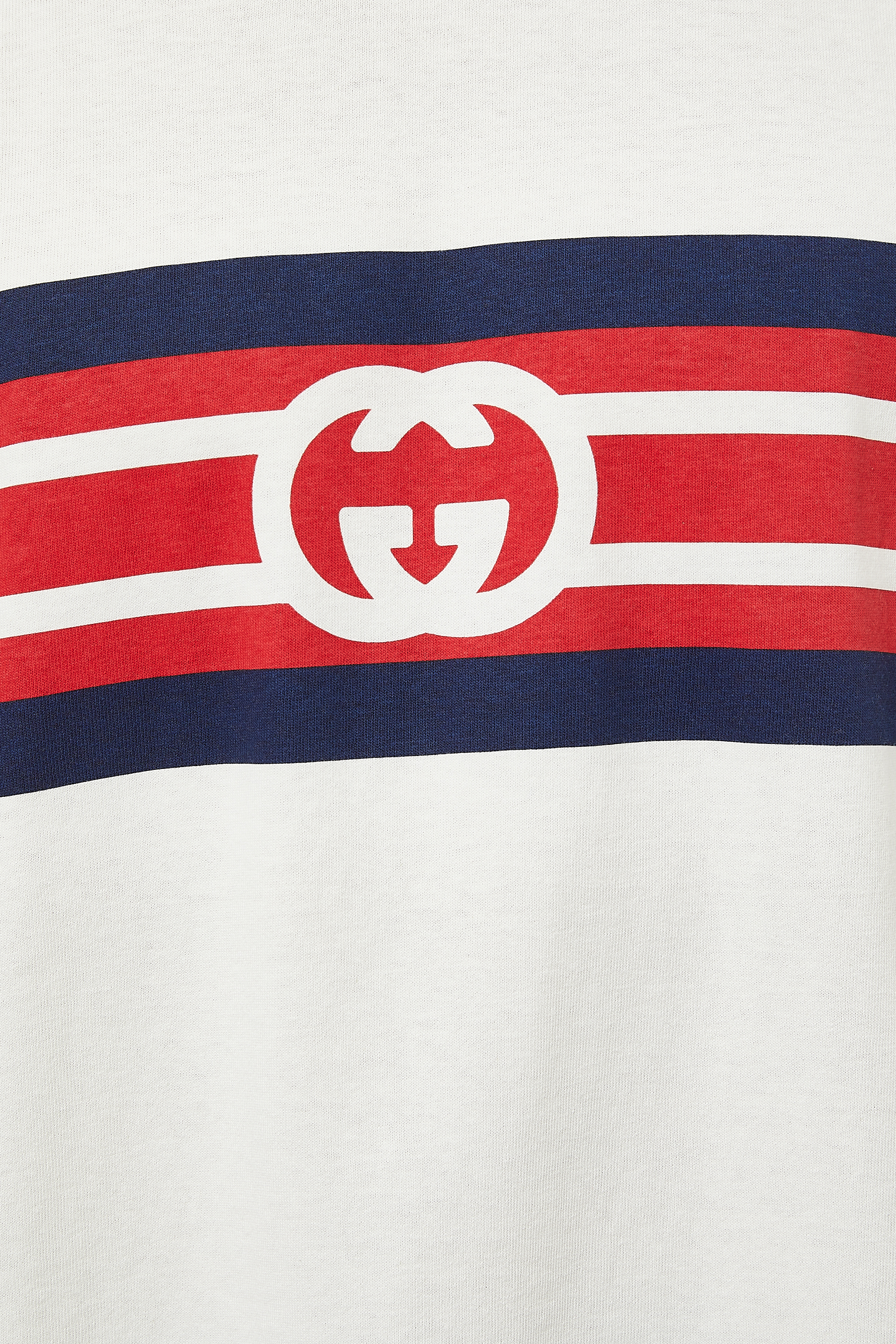 Interlocking G Stripe Print T-shirt