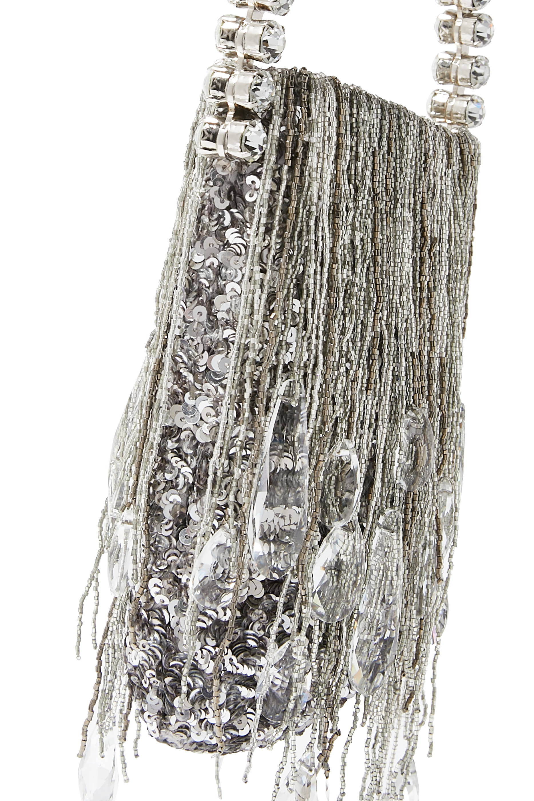 Crystals Micro Fringe Eternity Pouch