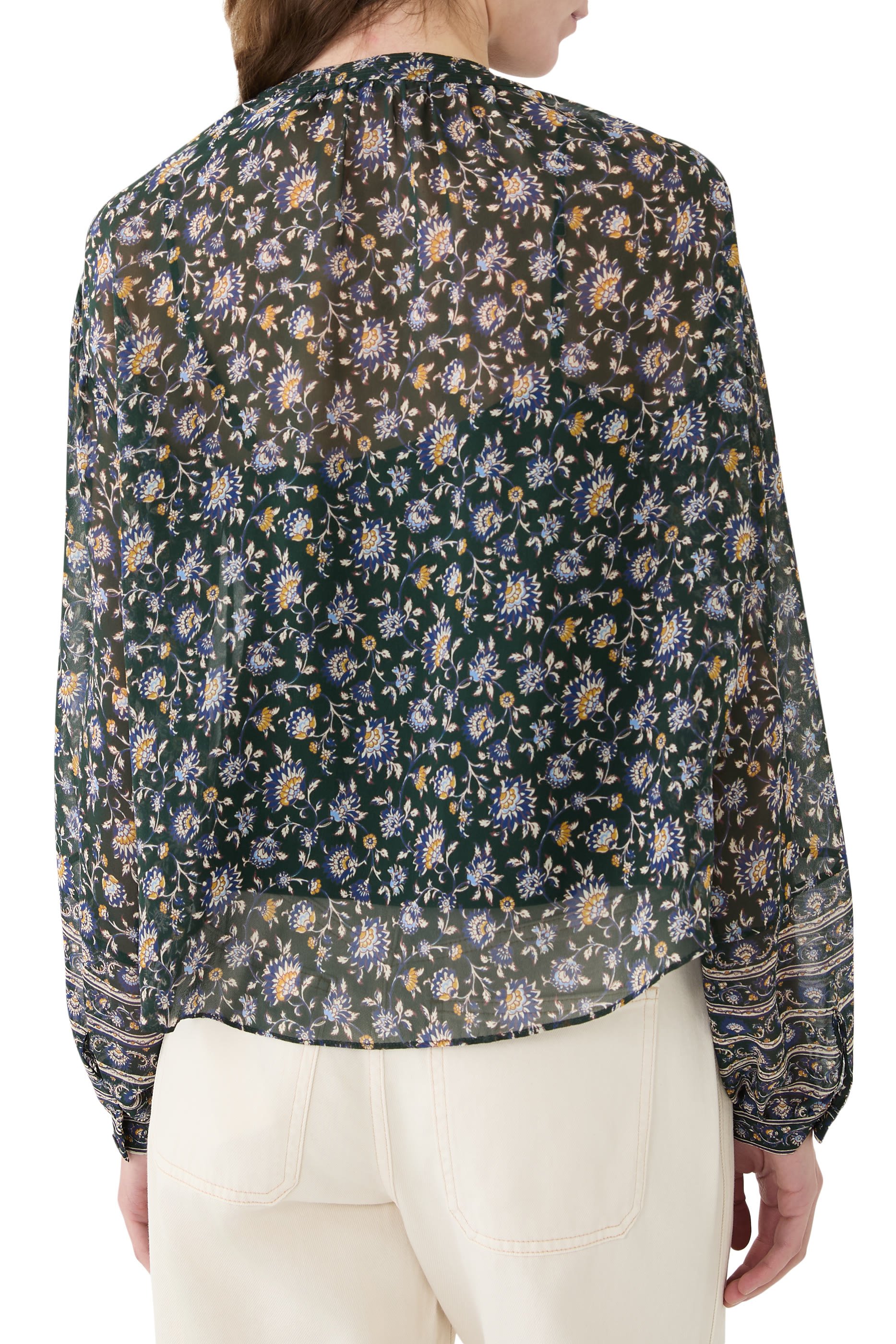 Lollie Floral Button-Down Blouse