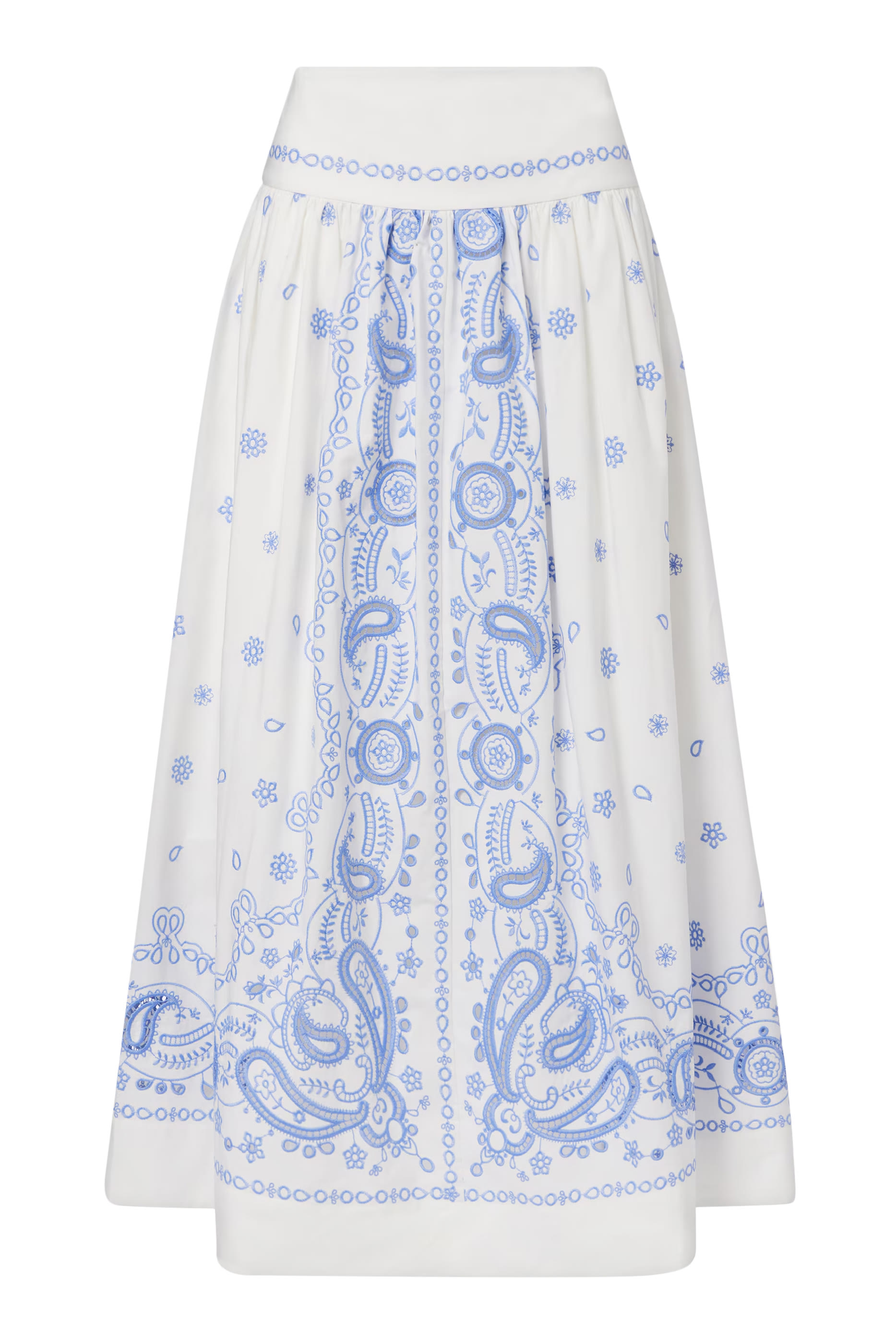 Embroidered Midi Skirt 