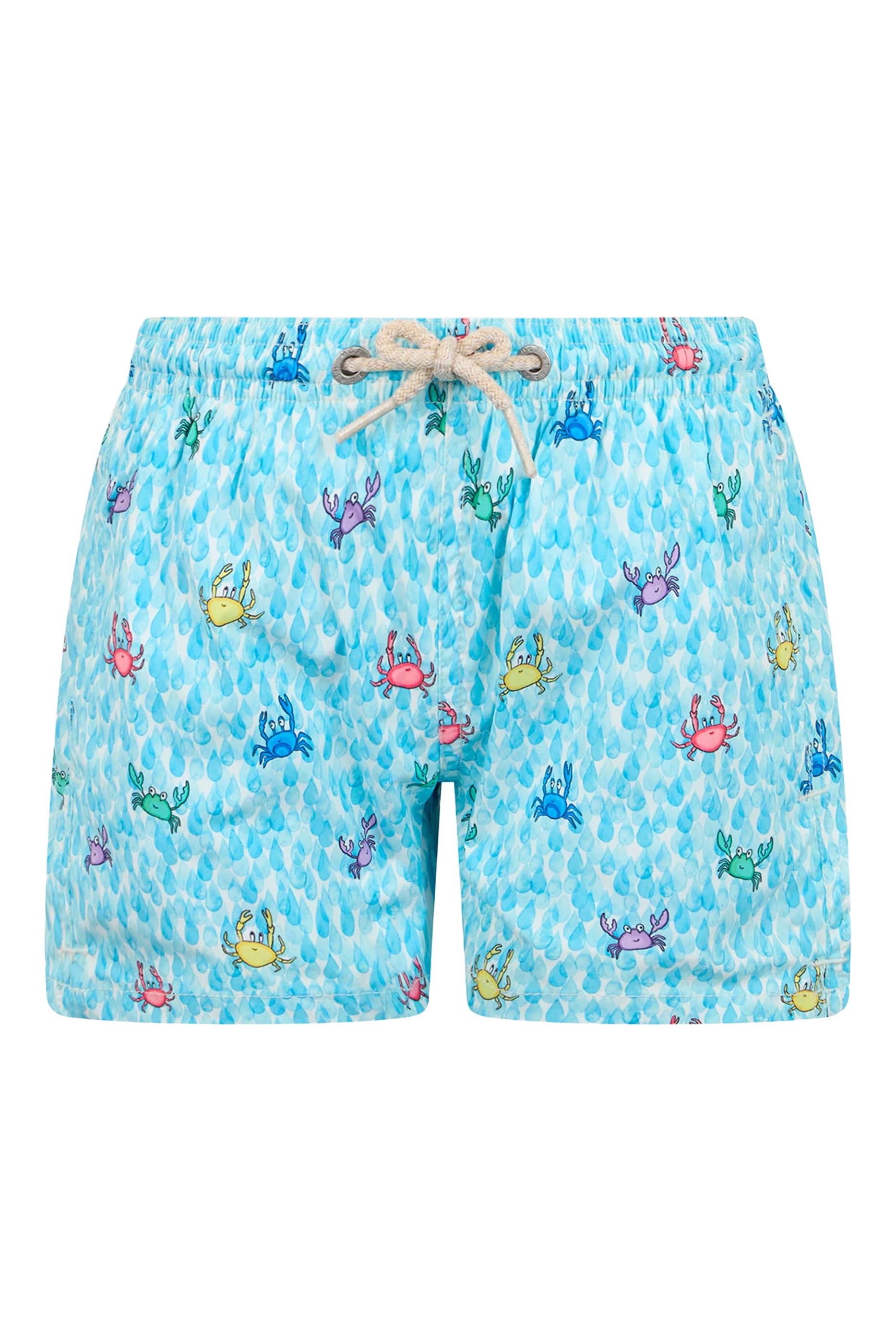Kids  Jean Lighting Stretch Swim Shorts with All-Over Crabs Print 