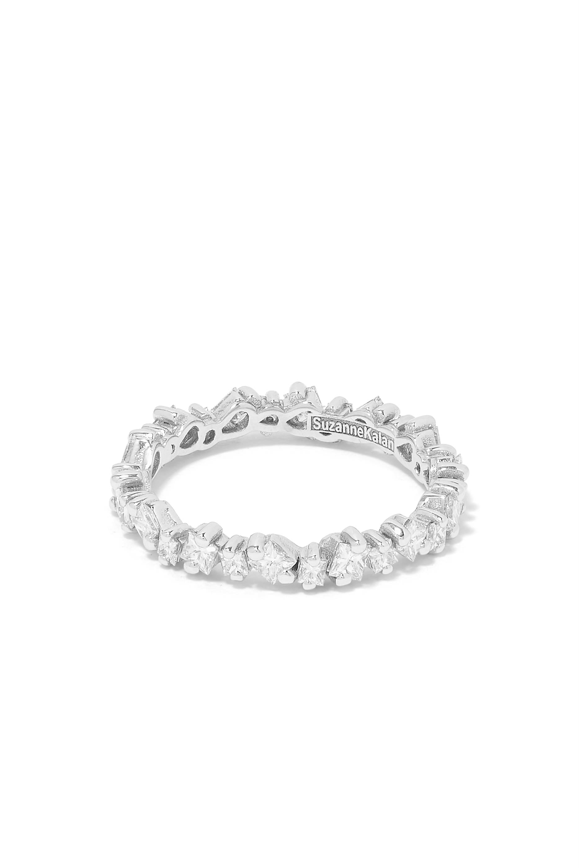 Princess Cut Eternity Band, White Gold & Diamond