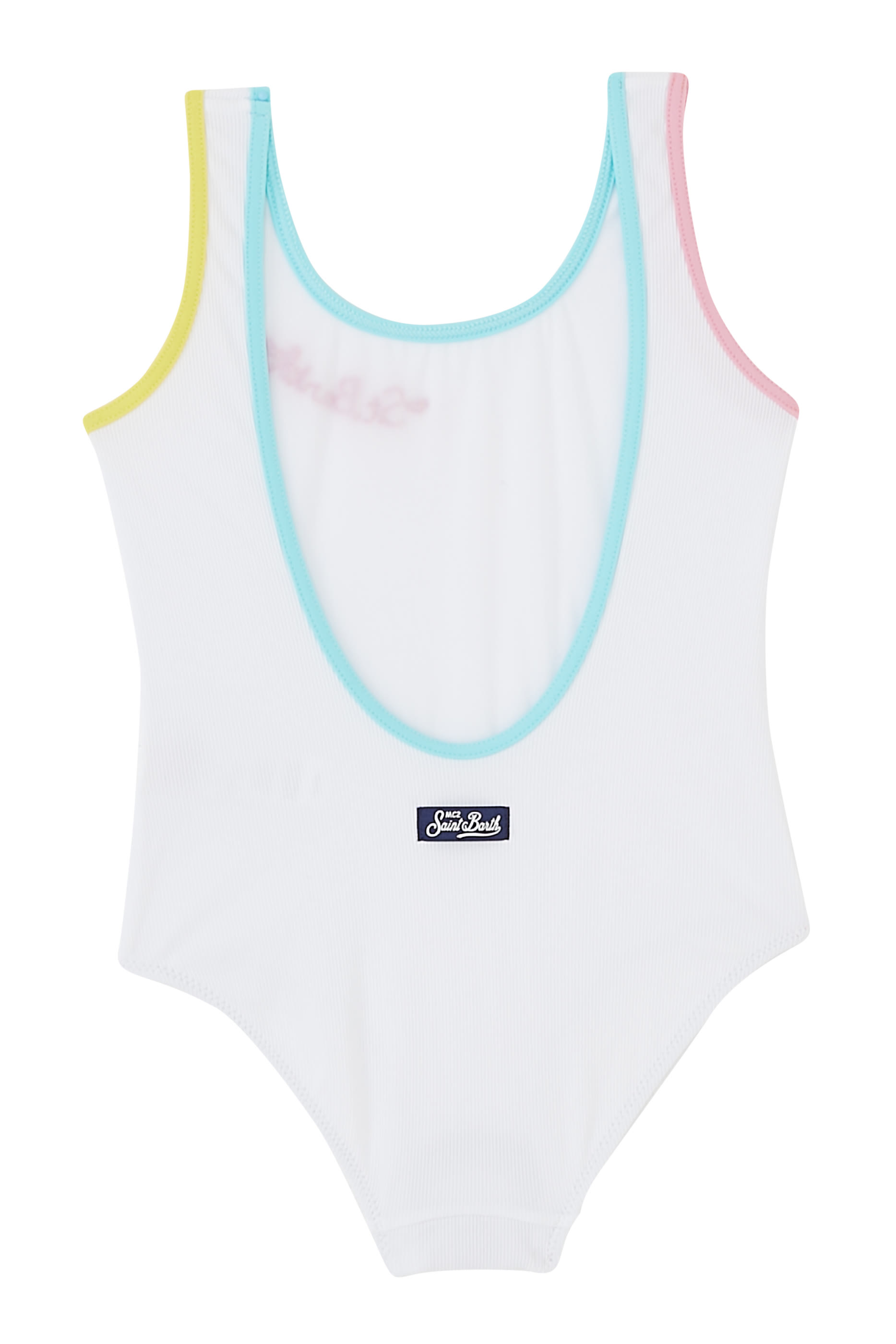 Kids Cara String Logo Printed Swimsuit