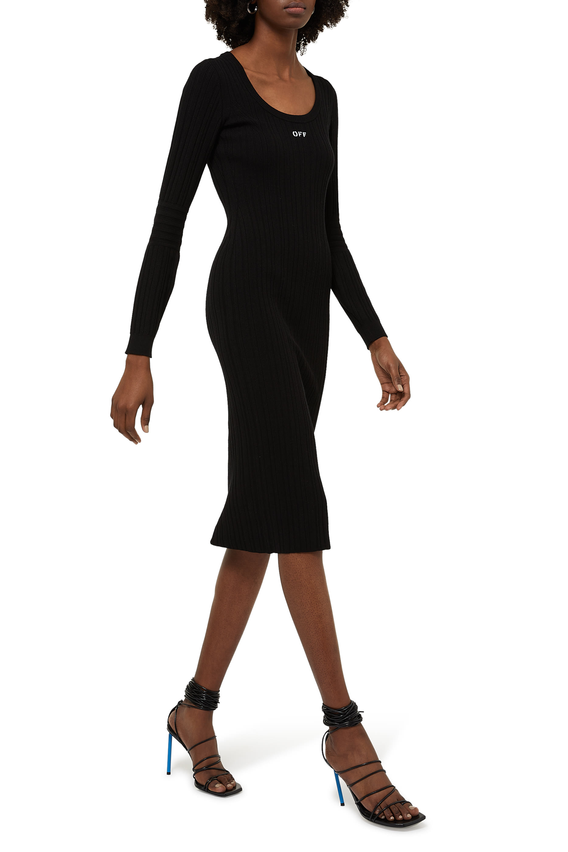 OFF Stamp Ribbed Dress