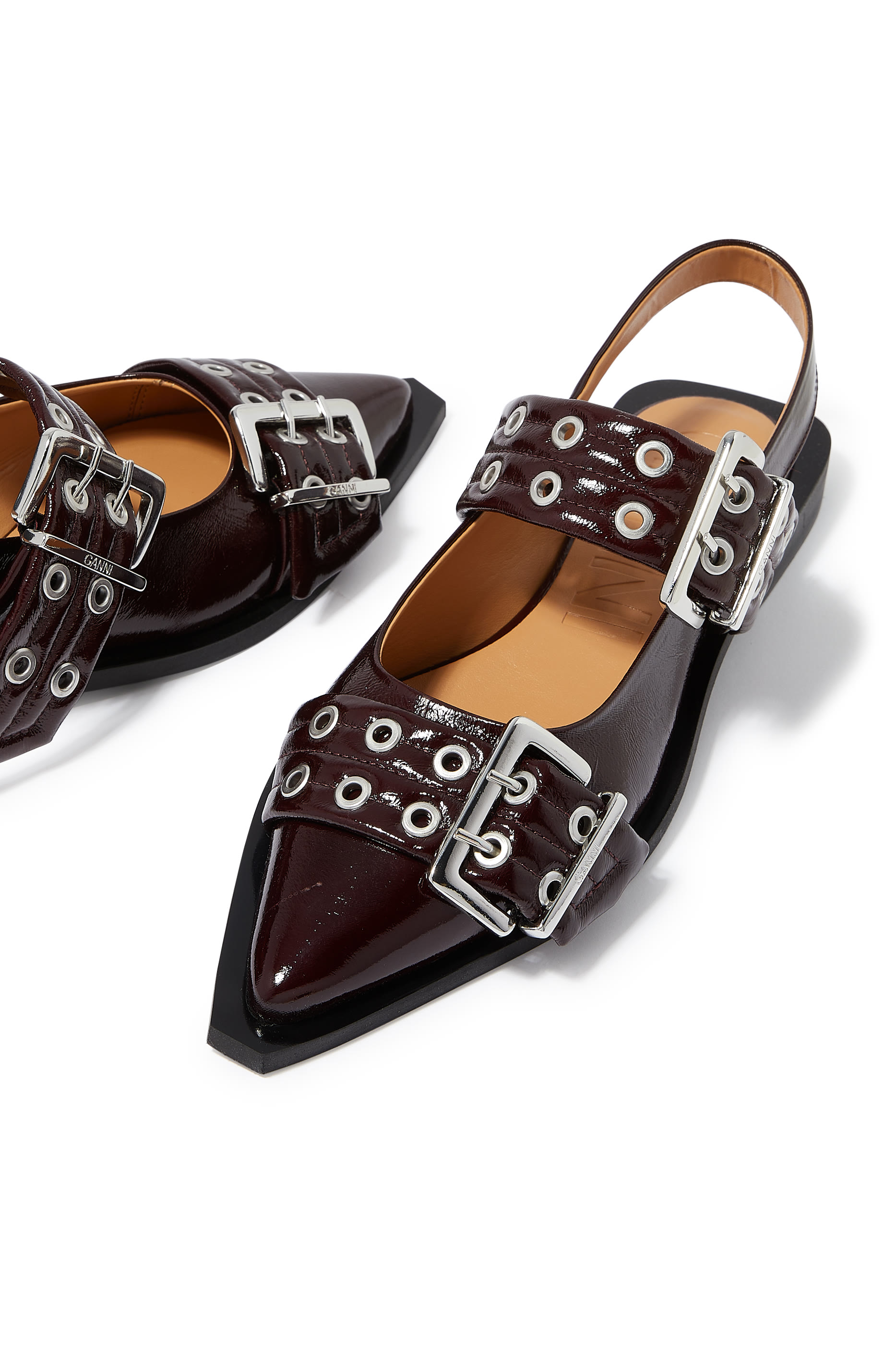 Feminine Buckle Ballerinas