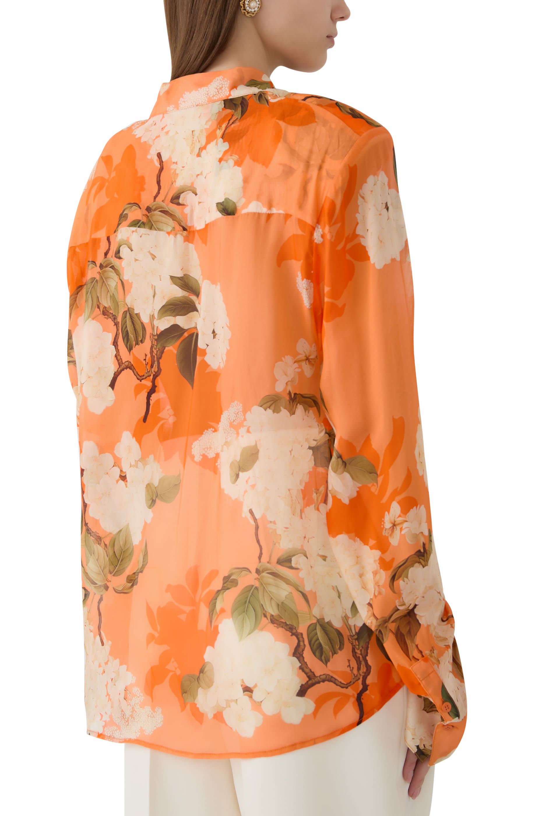 Della Blouse in Hydrangea Print