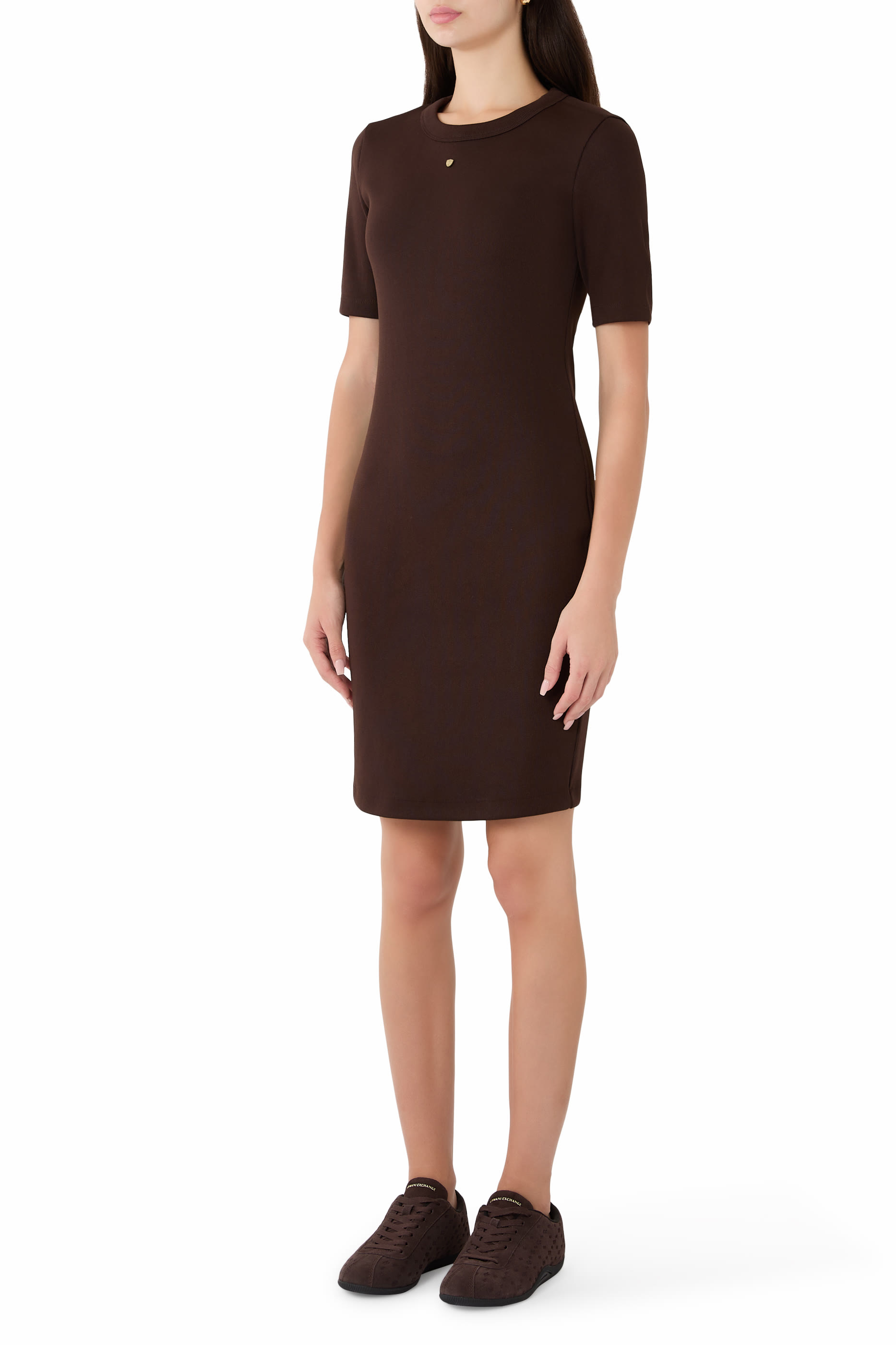 Crossover Ribbed Dress