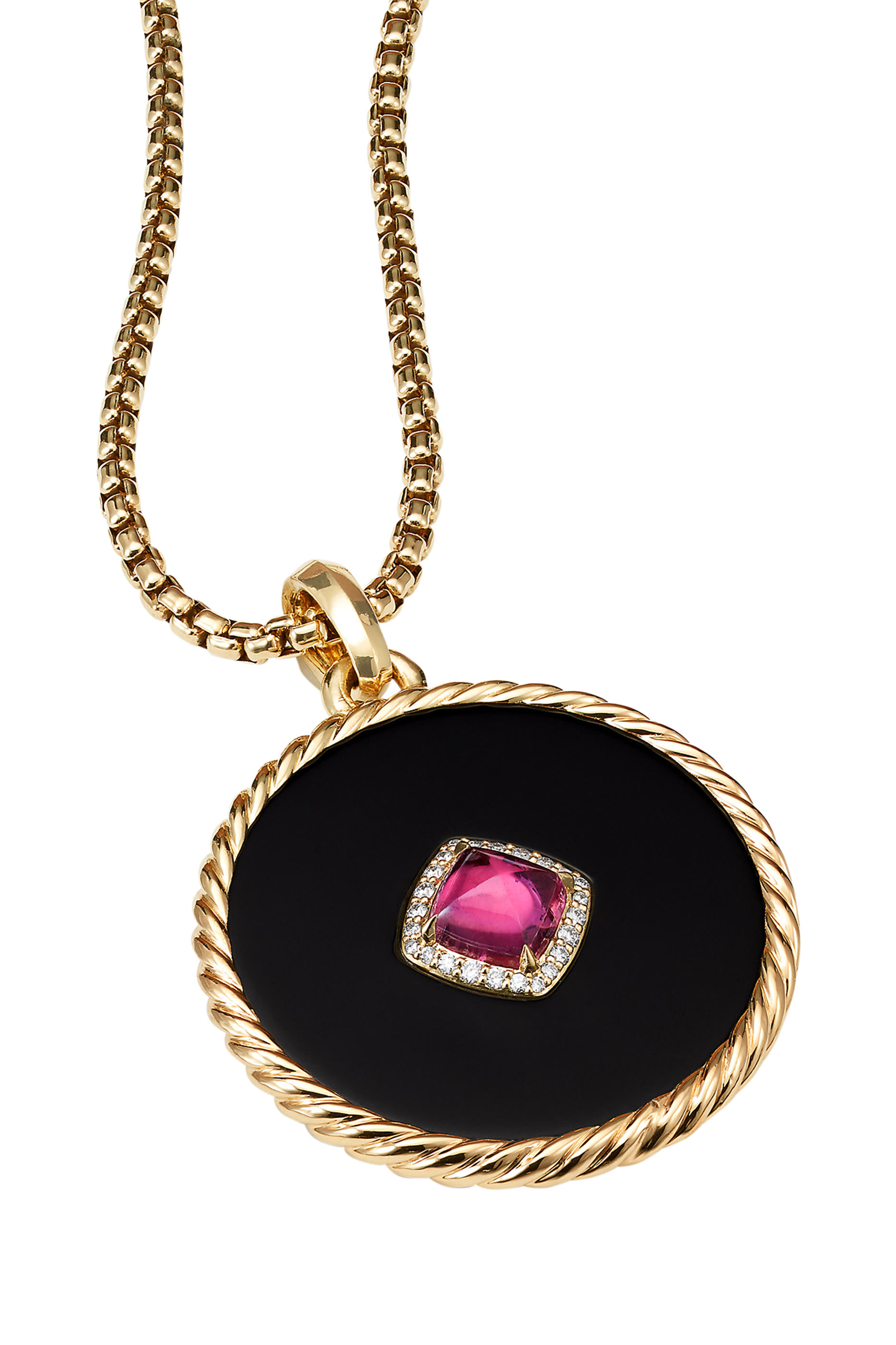 Elements Statement Pendant, 18k Gold with Black Onyx & Diamonds