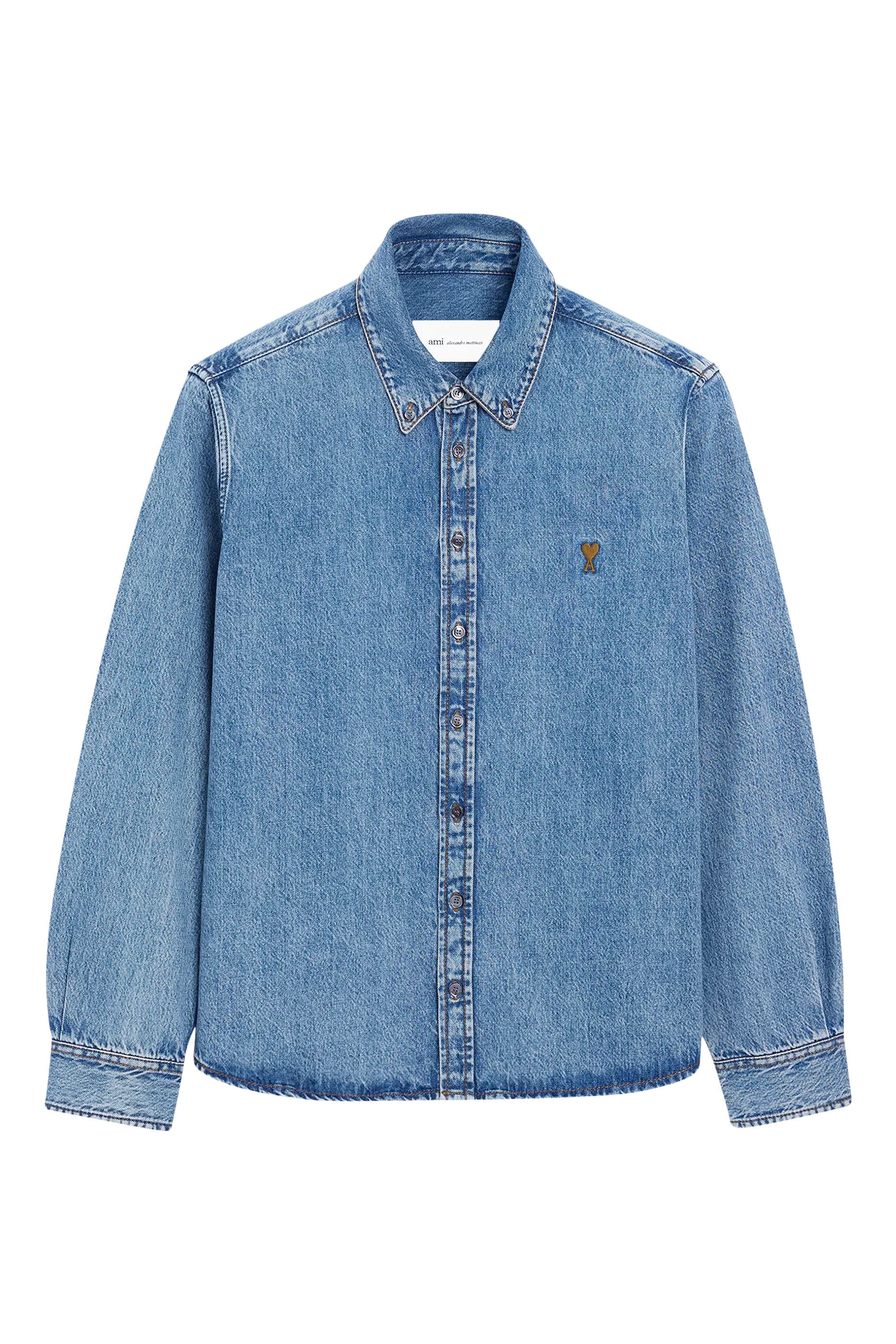  Denim Cotton Ami de Coeur Shirt