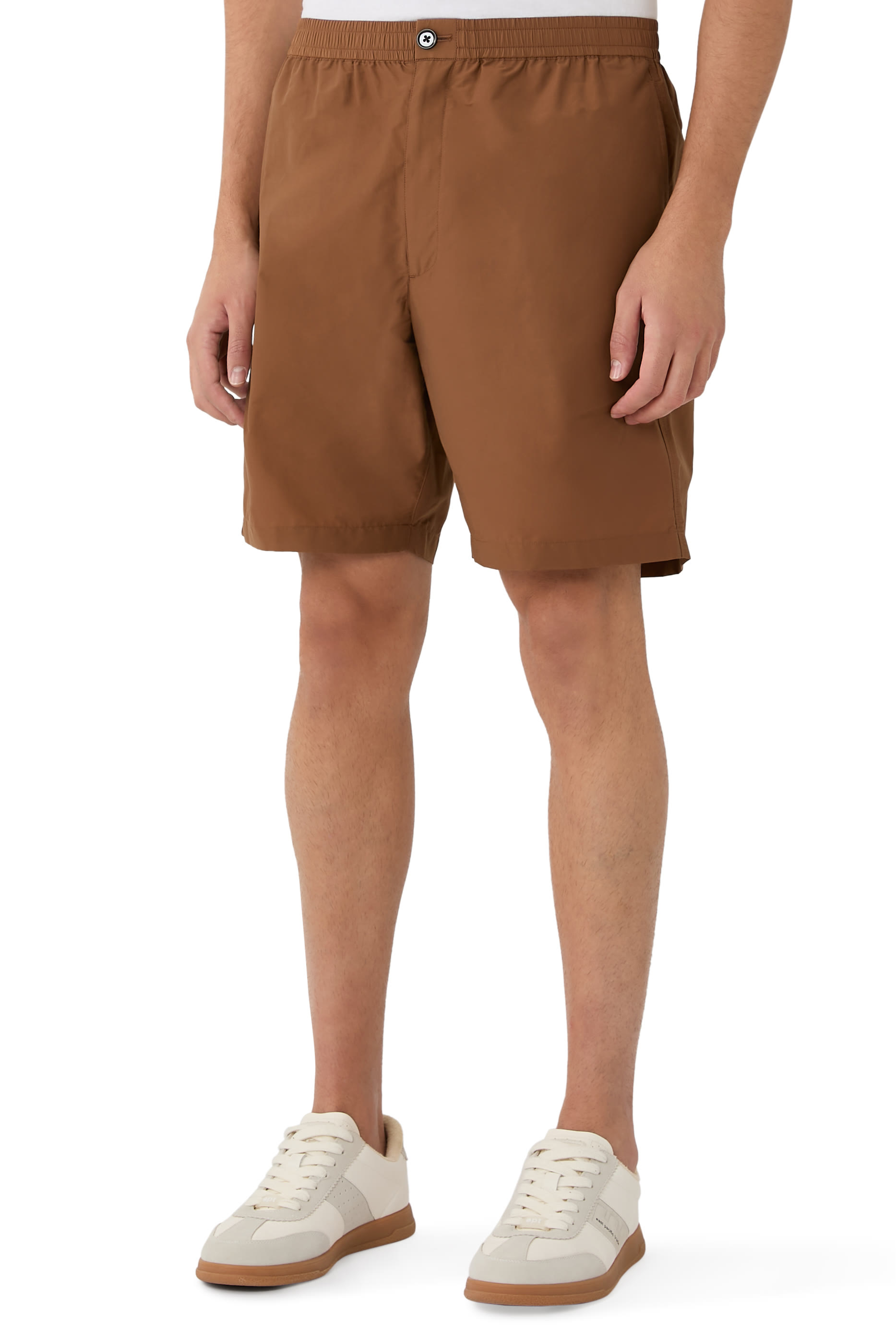 Elasticated Straight Bermuda Shorts