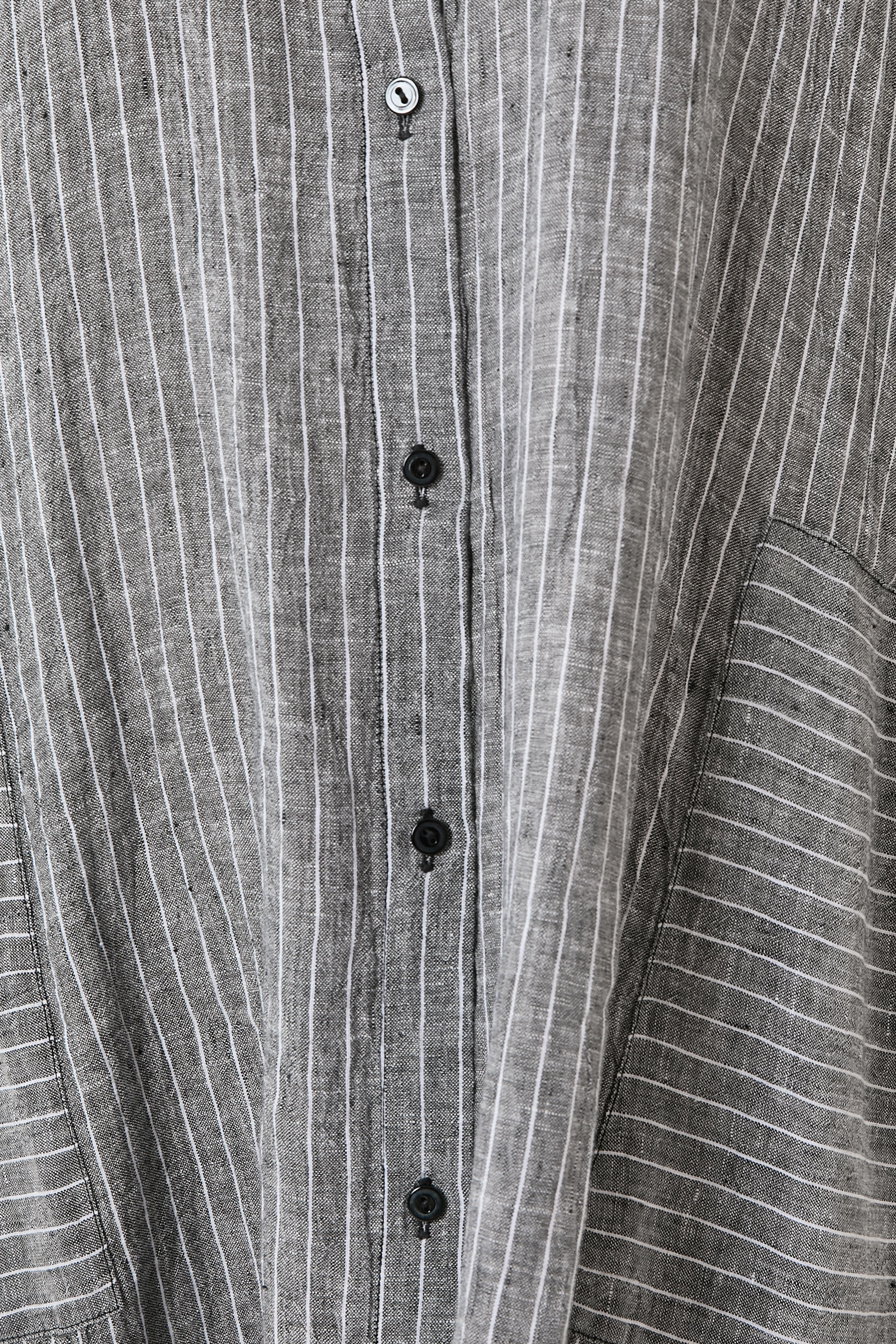 Puckered Organic Linen Shirtdress