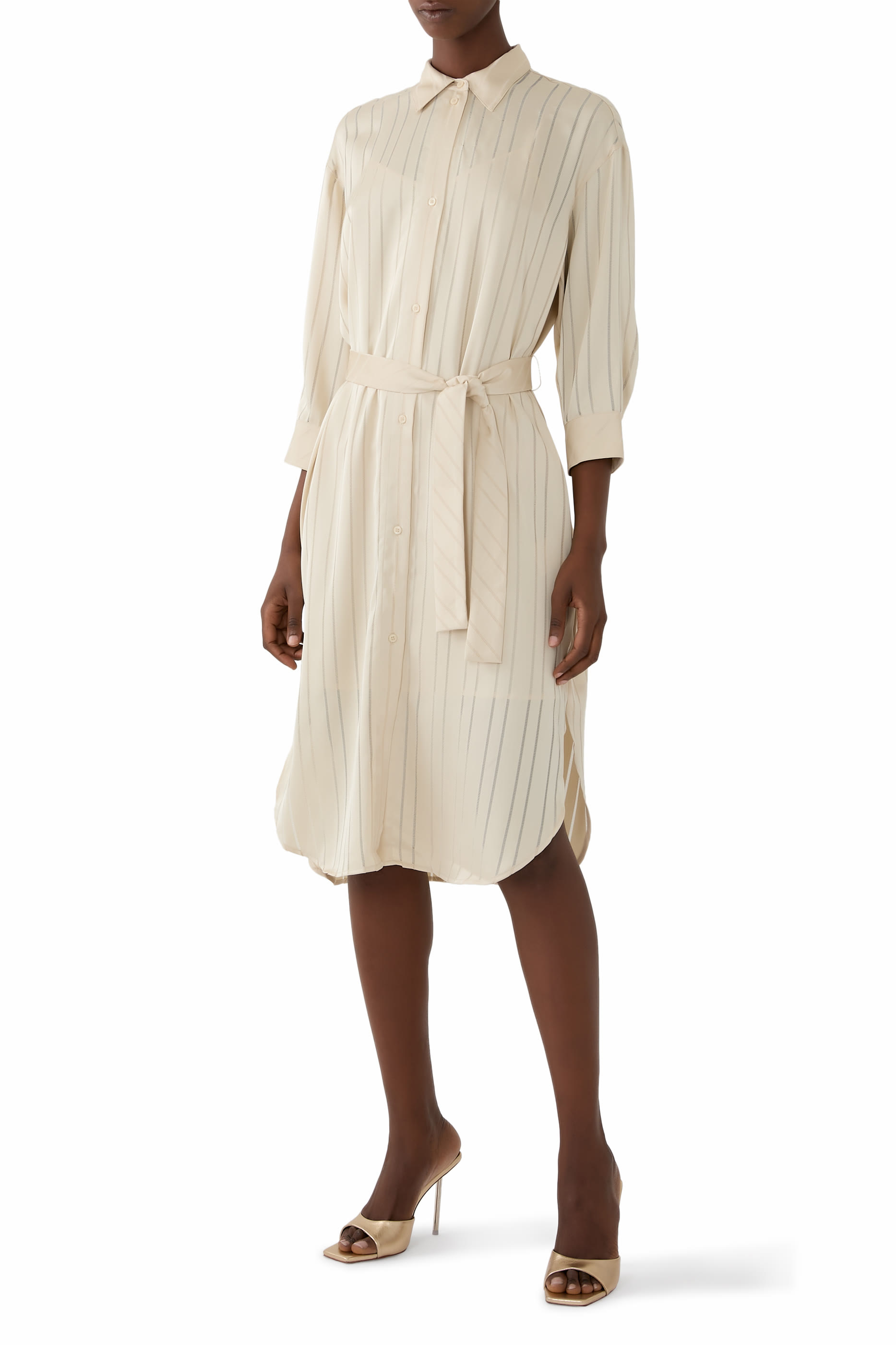 The Grid Line Doup Stripe Dress