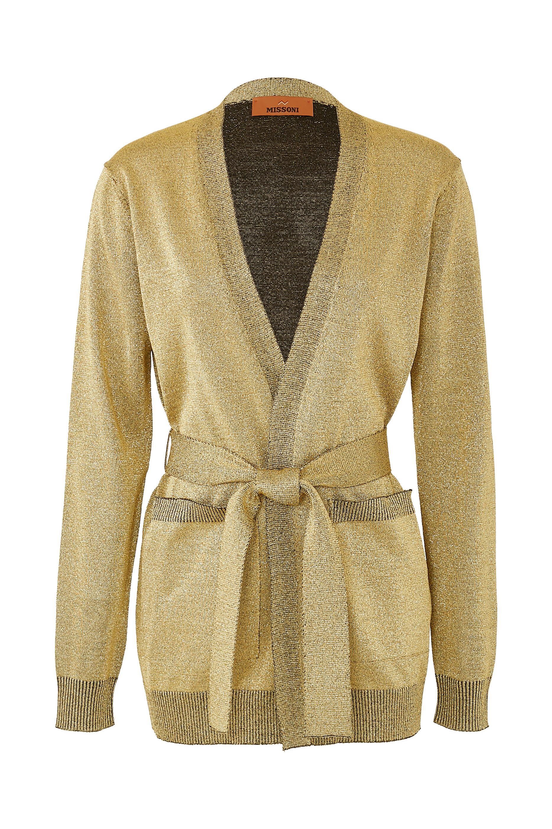 Vanise' Lurex Belted Cardigan