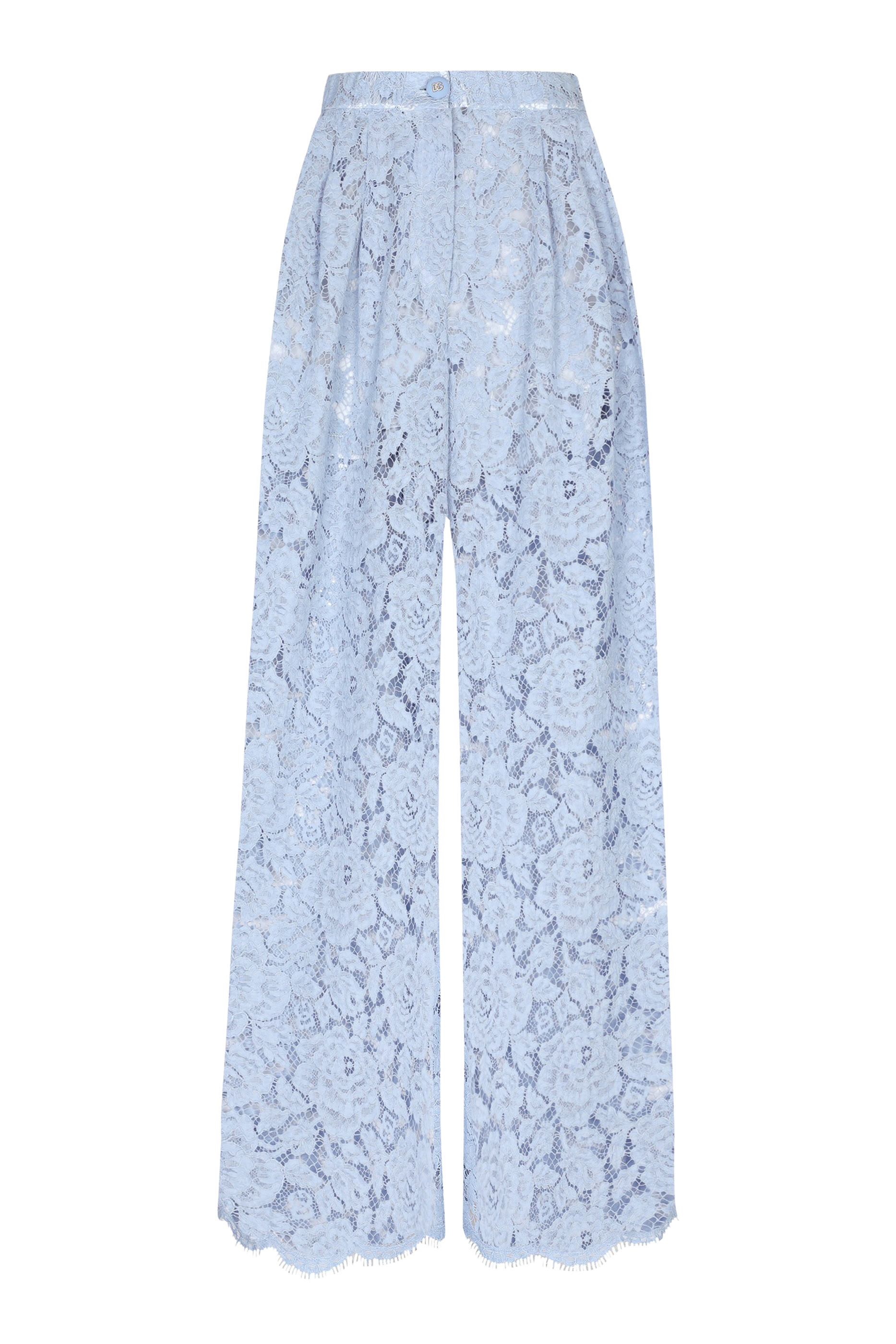 Flared Floral Cordonetto Lace Pants
