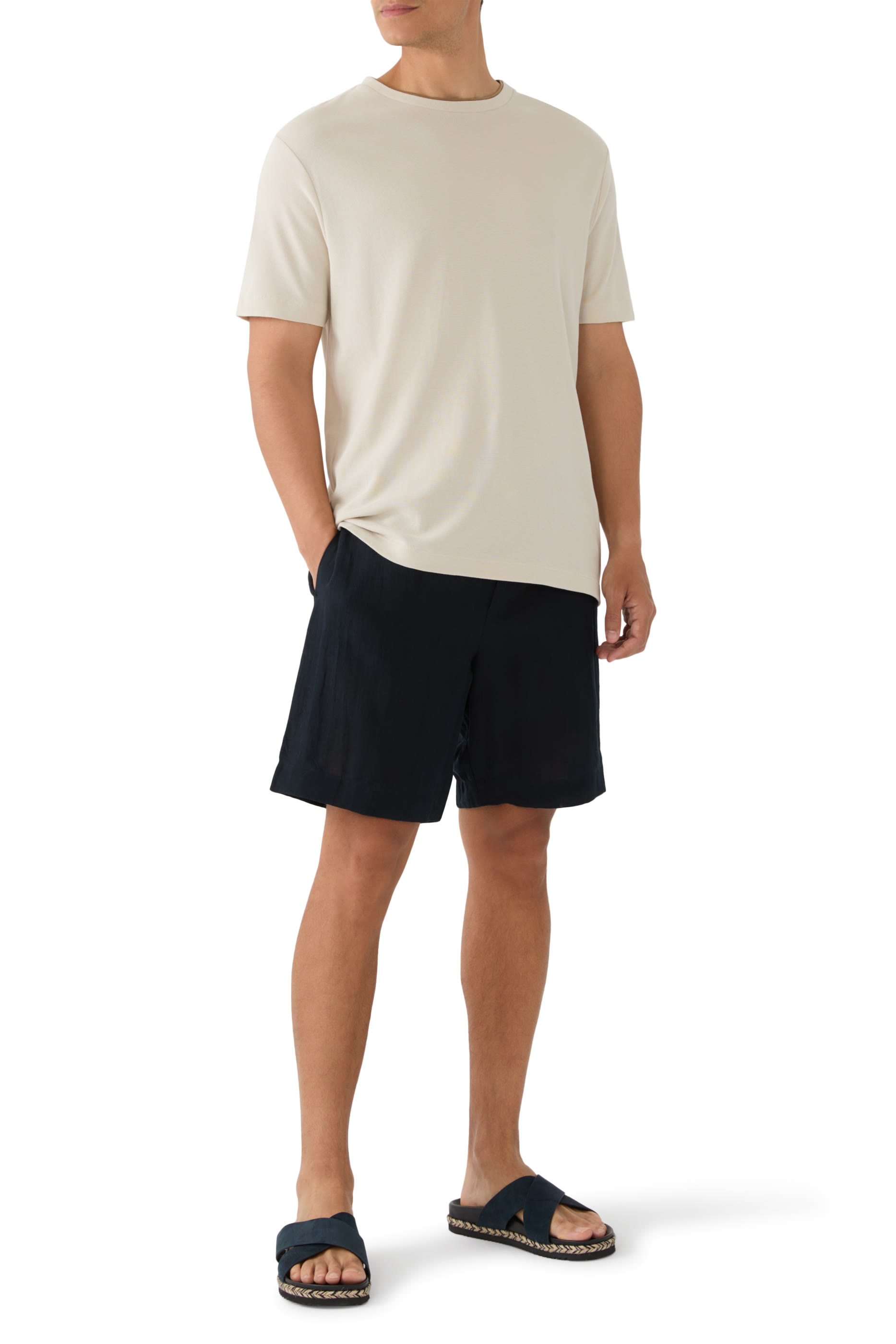 Elasticated Linen Shorts