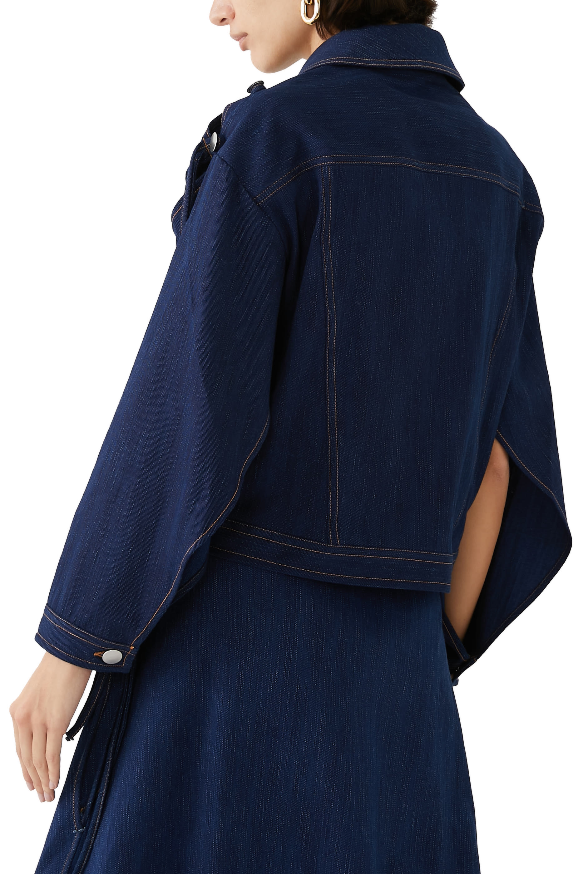Allure Open Sleeve Denim Jacket